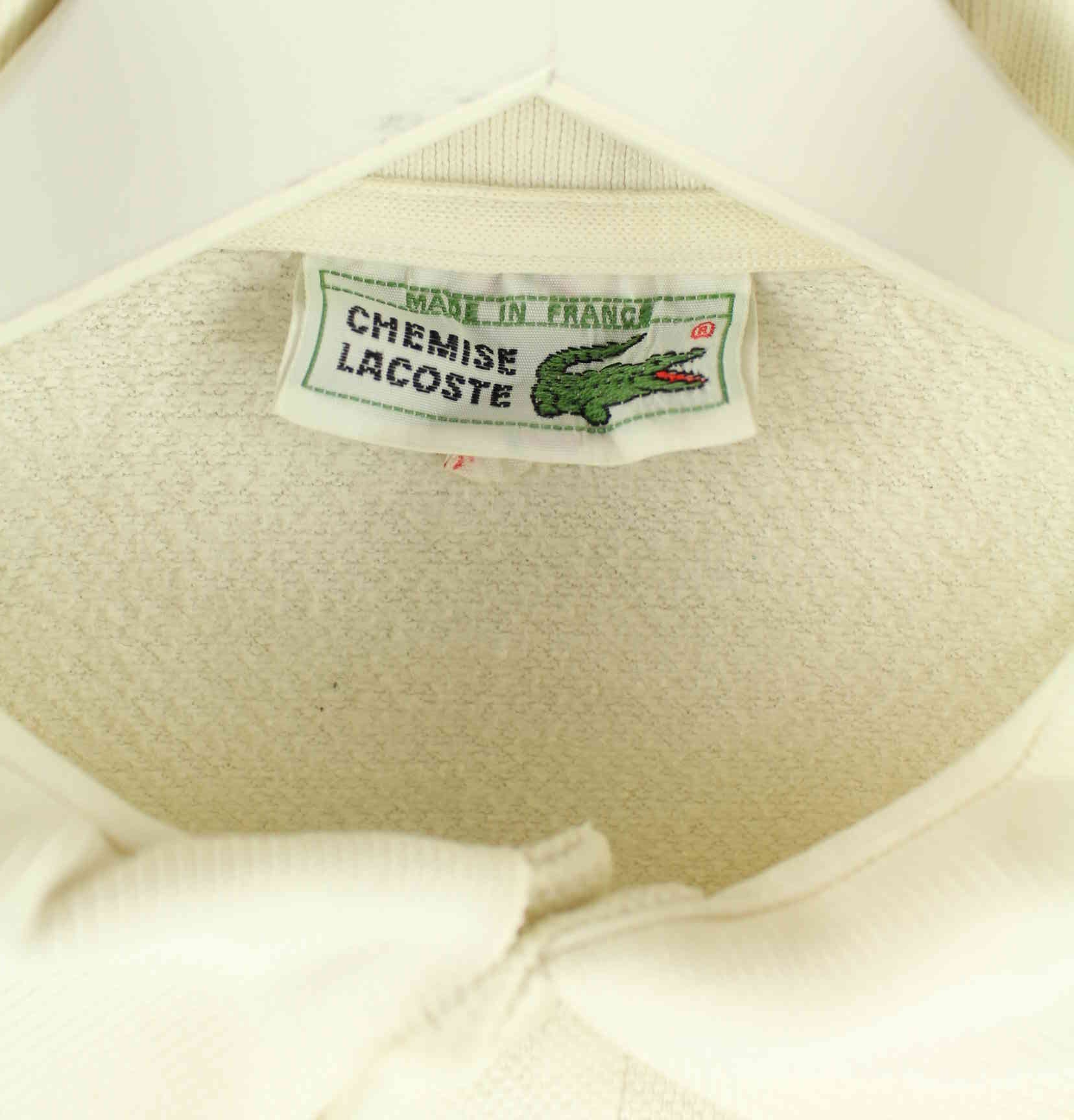 Lacoste 90s Vintage Polo Sweater Beige M (detail image 2)