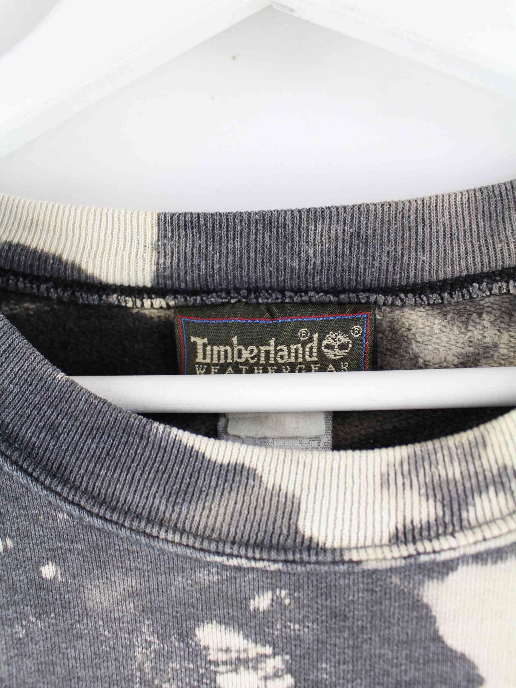 Timberland 90s Vintage Embroidered Tie Dye Sweater Grau M (detail image 2)