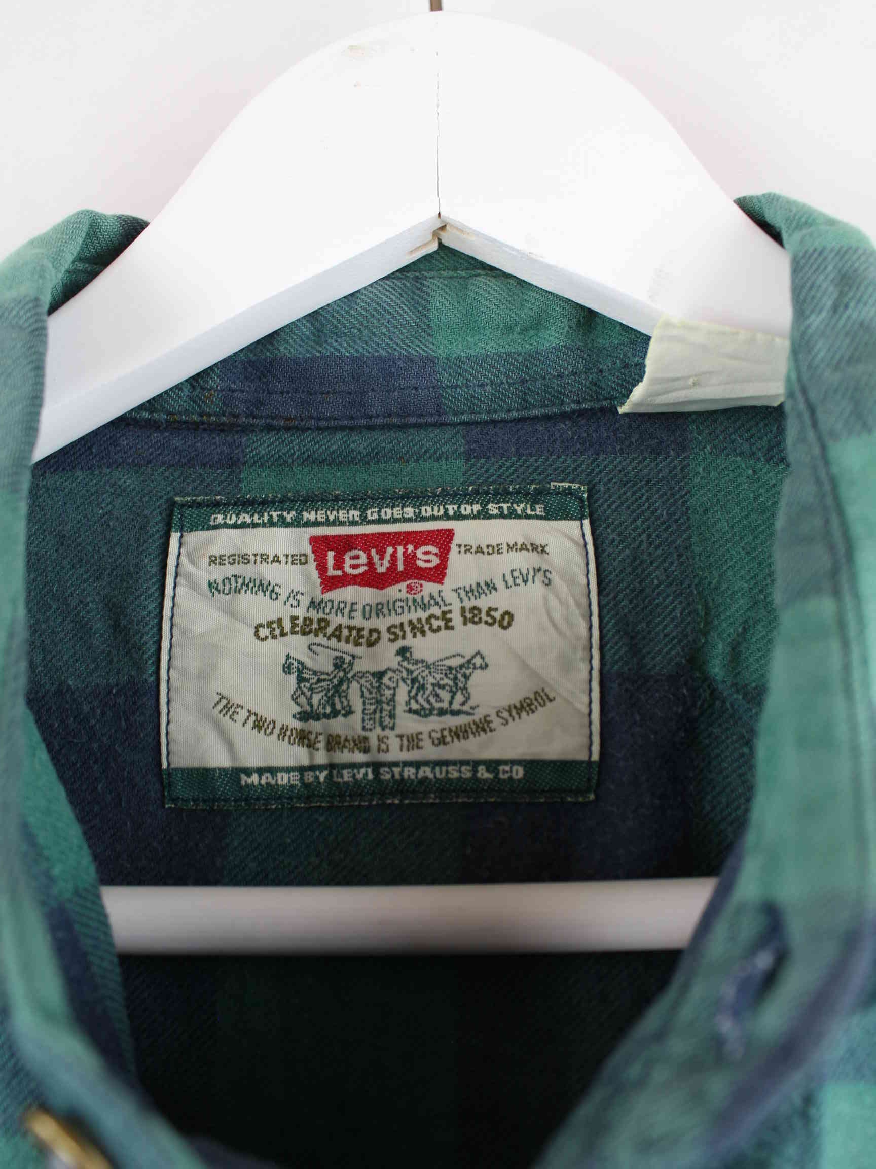 Levi's 80s Vintage Checked Hemd Grün L (detail image 2)