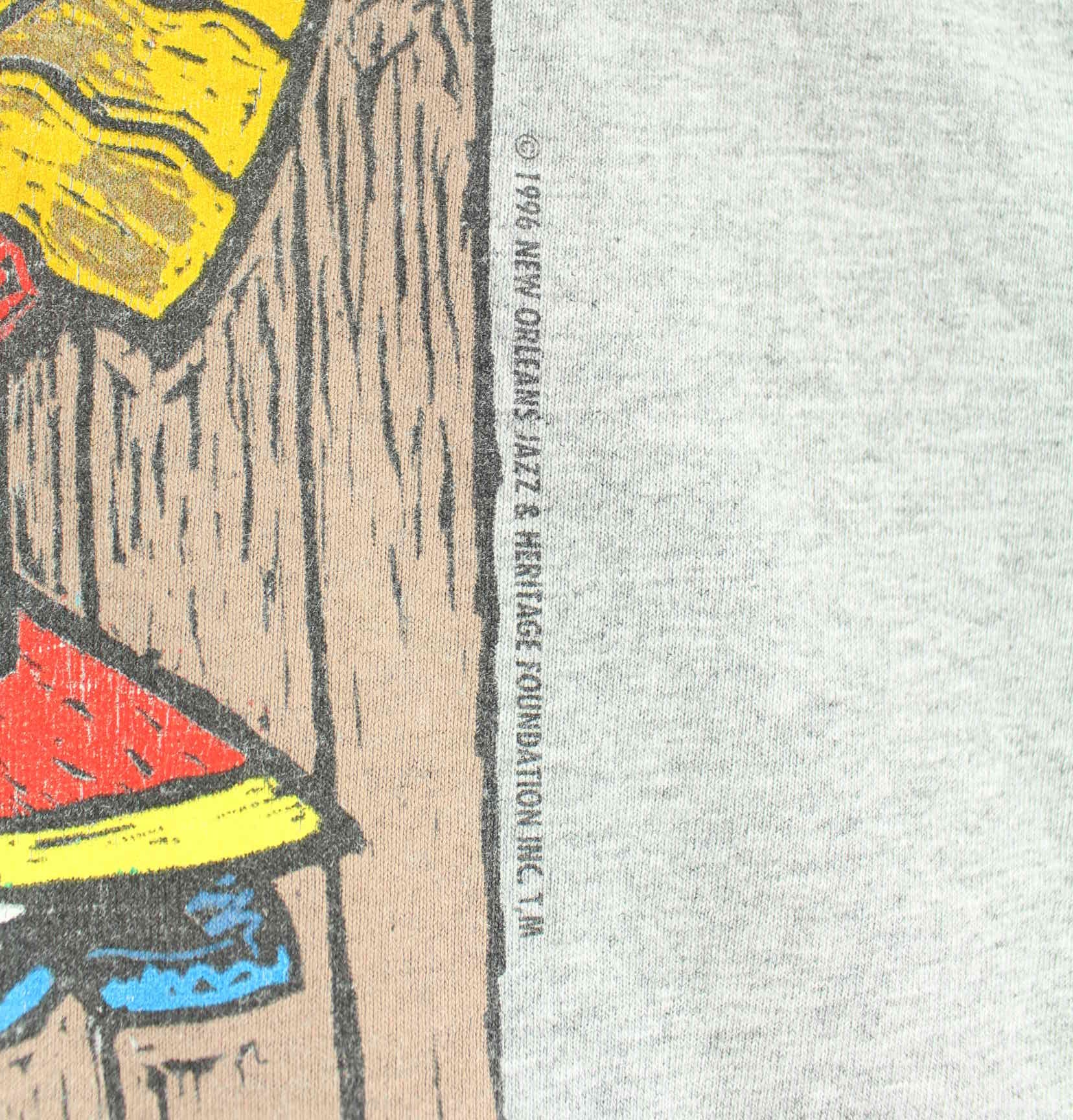 Fruit of the Loom 1996 Vintage Jazz Festival Single Stitched T-Shirt Grau XXL (detail image 2)