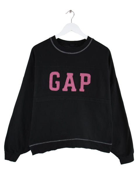 GAP Damen Big Logo Dyed Sweater Schwarz M