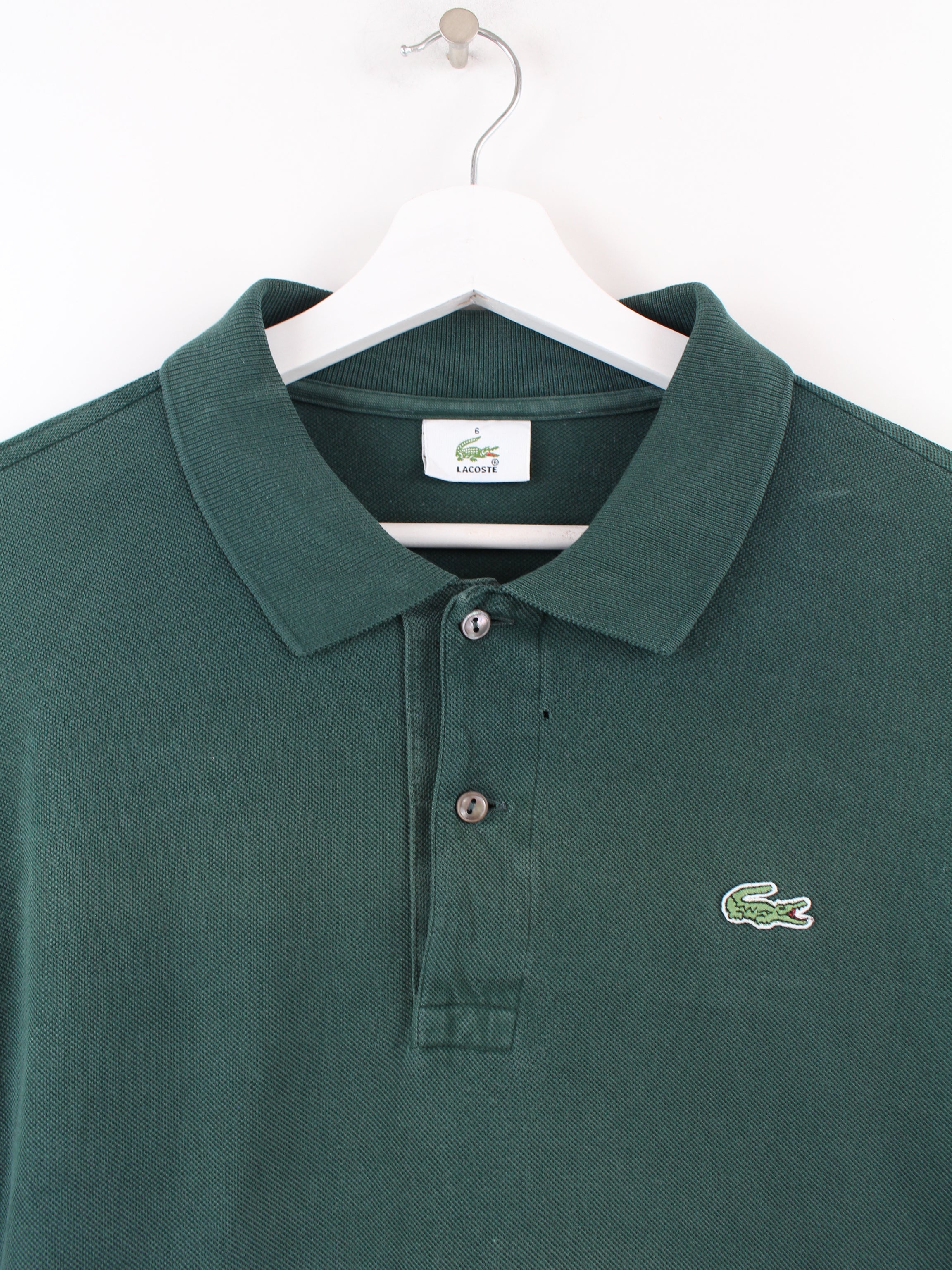 Lacoste Long Sleeve Polo Shirt Green XL Peeces