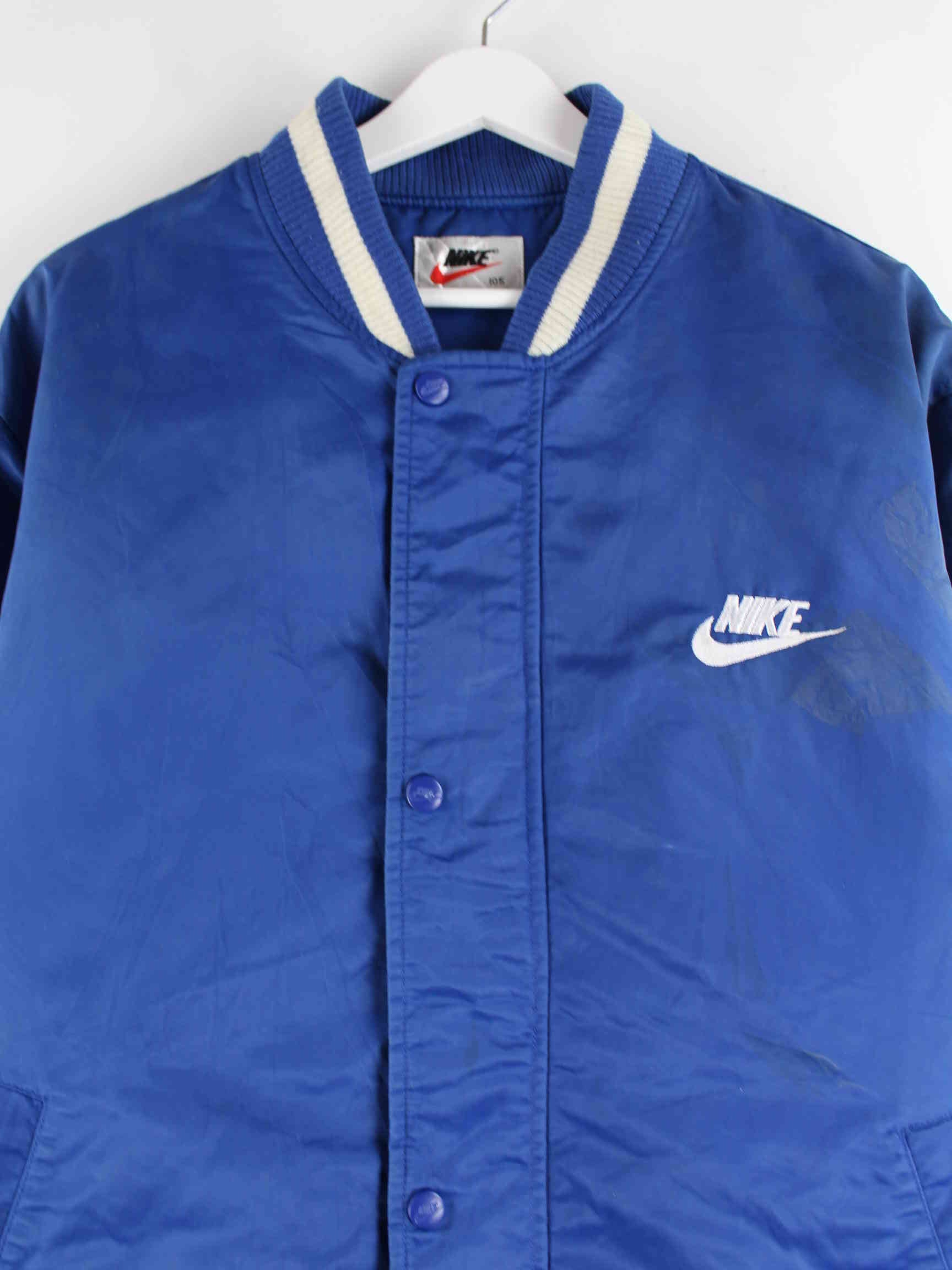 Nike 90s Vintage Spellout Embroidered Bomber College Jacke Blau XL (detail image 1)