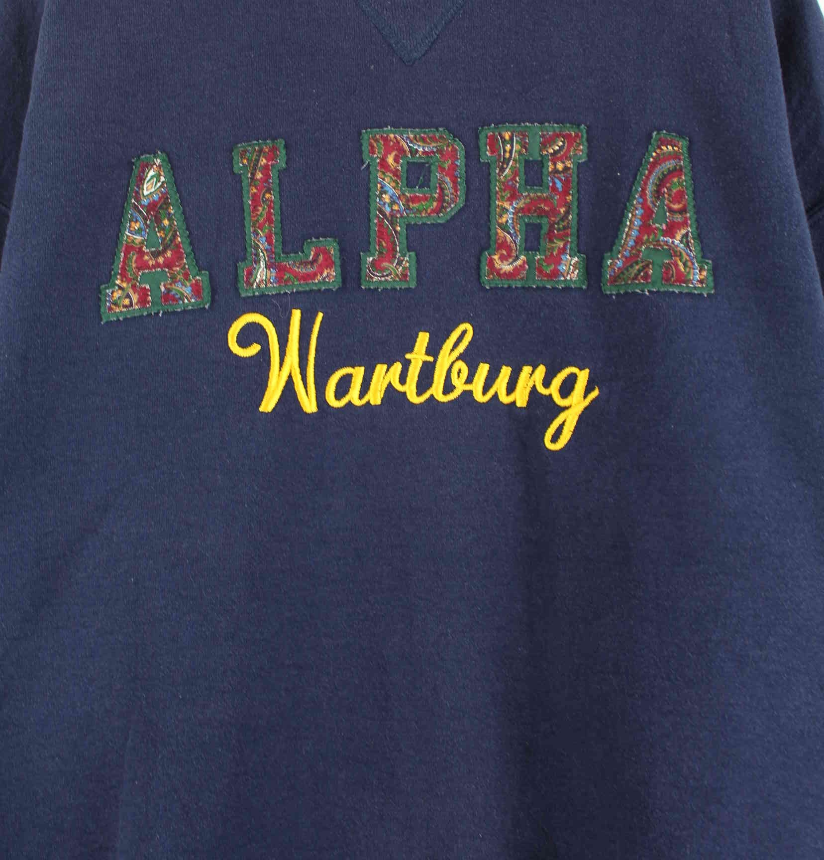 Russell Athletic 90s Vintage Wartburg Embroidered Sweater Blau XL (detail image 1)