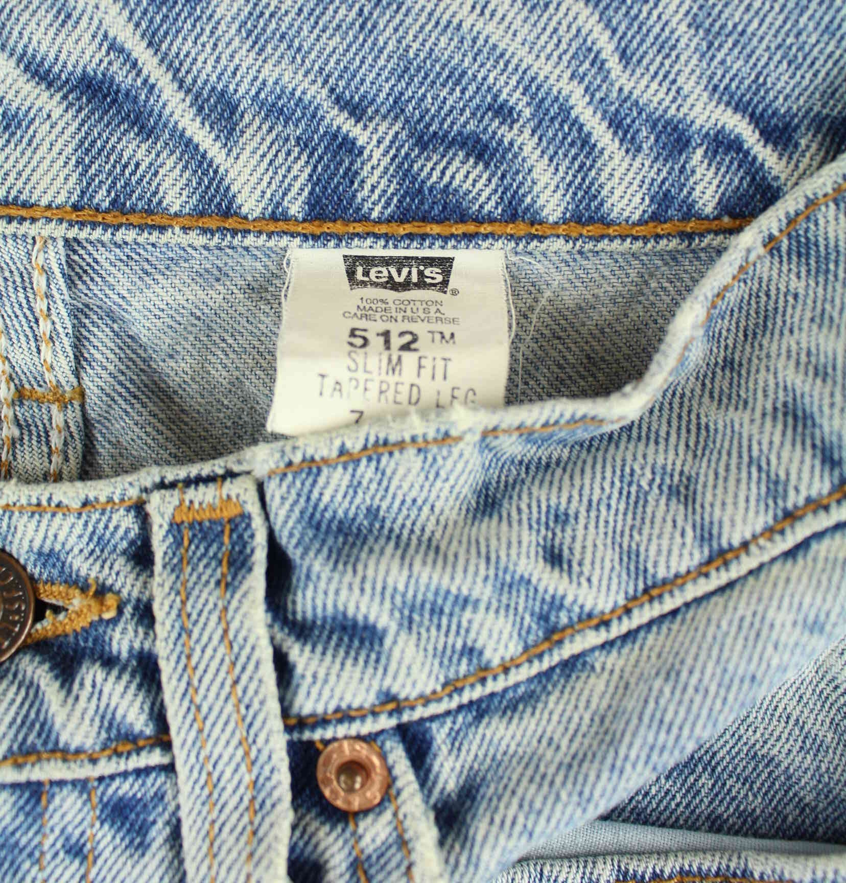 Levi's 1996 Vintage 512 Tapered Jeans Blau W25 L32 (detail image 3)