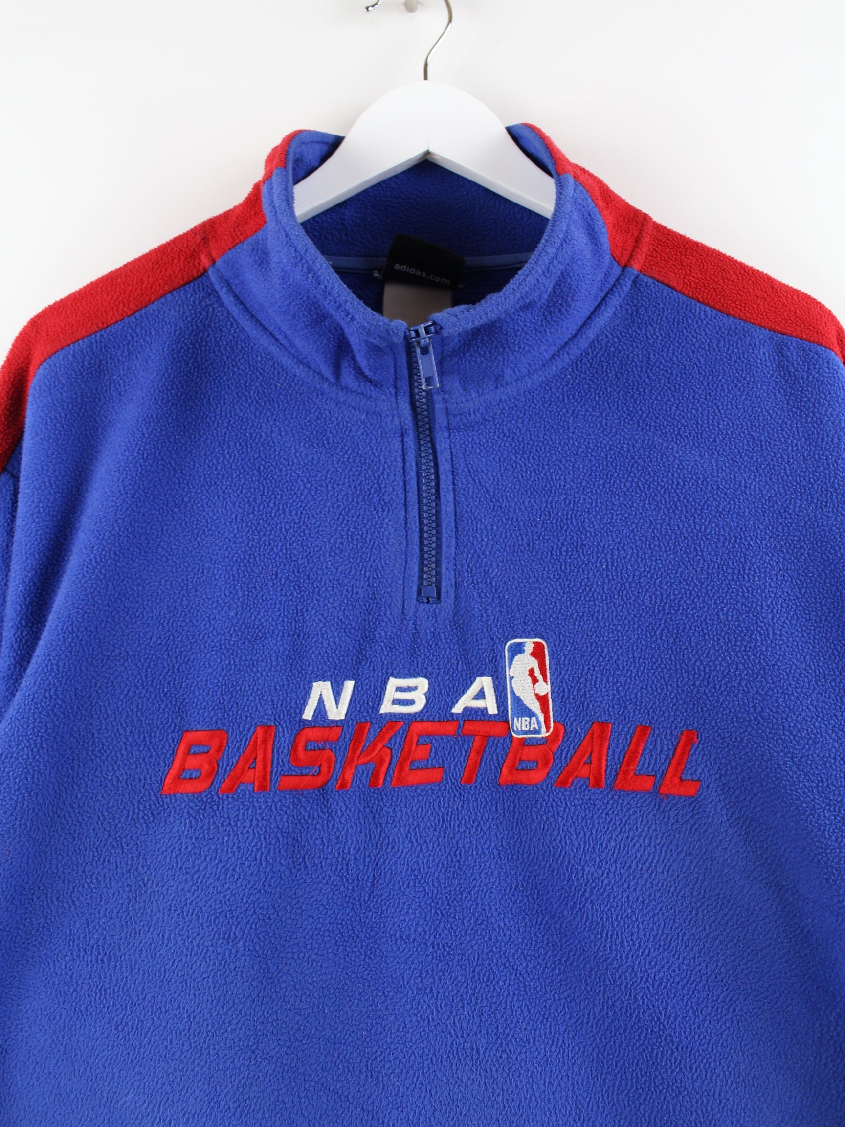 Adidas NBA Fleece Half Zip Sweater Blue XXL Peeces