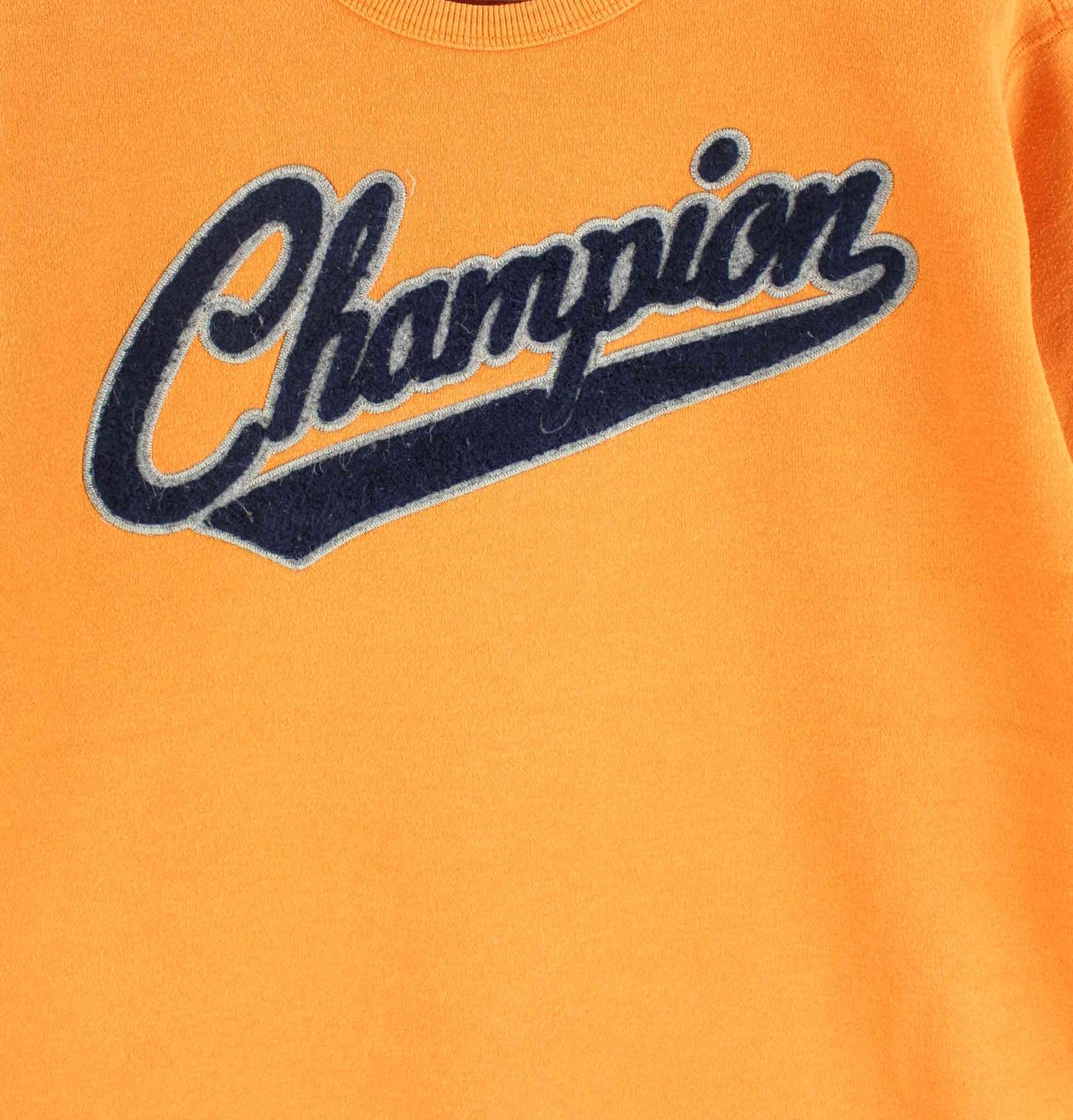 Champion Embroidered Logo Sweater Orange S (detail image 1)