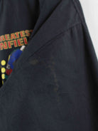 Vintage 90s Baseball Print Bomber Jacke Schwarz S (detail image 5)