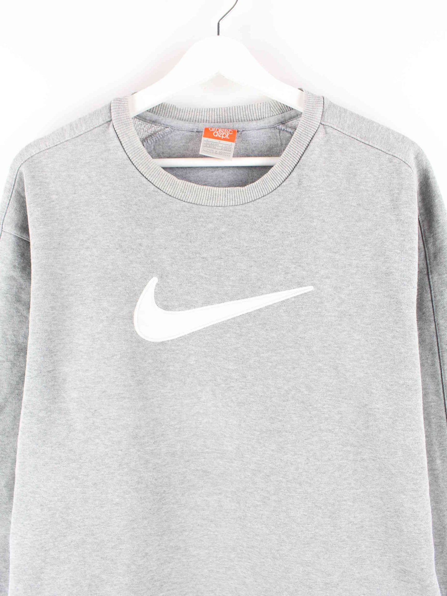Nike y2k Big Swoosh Sweater Grau L