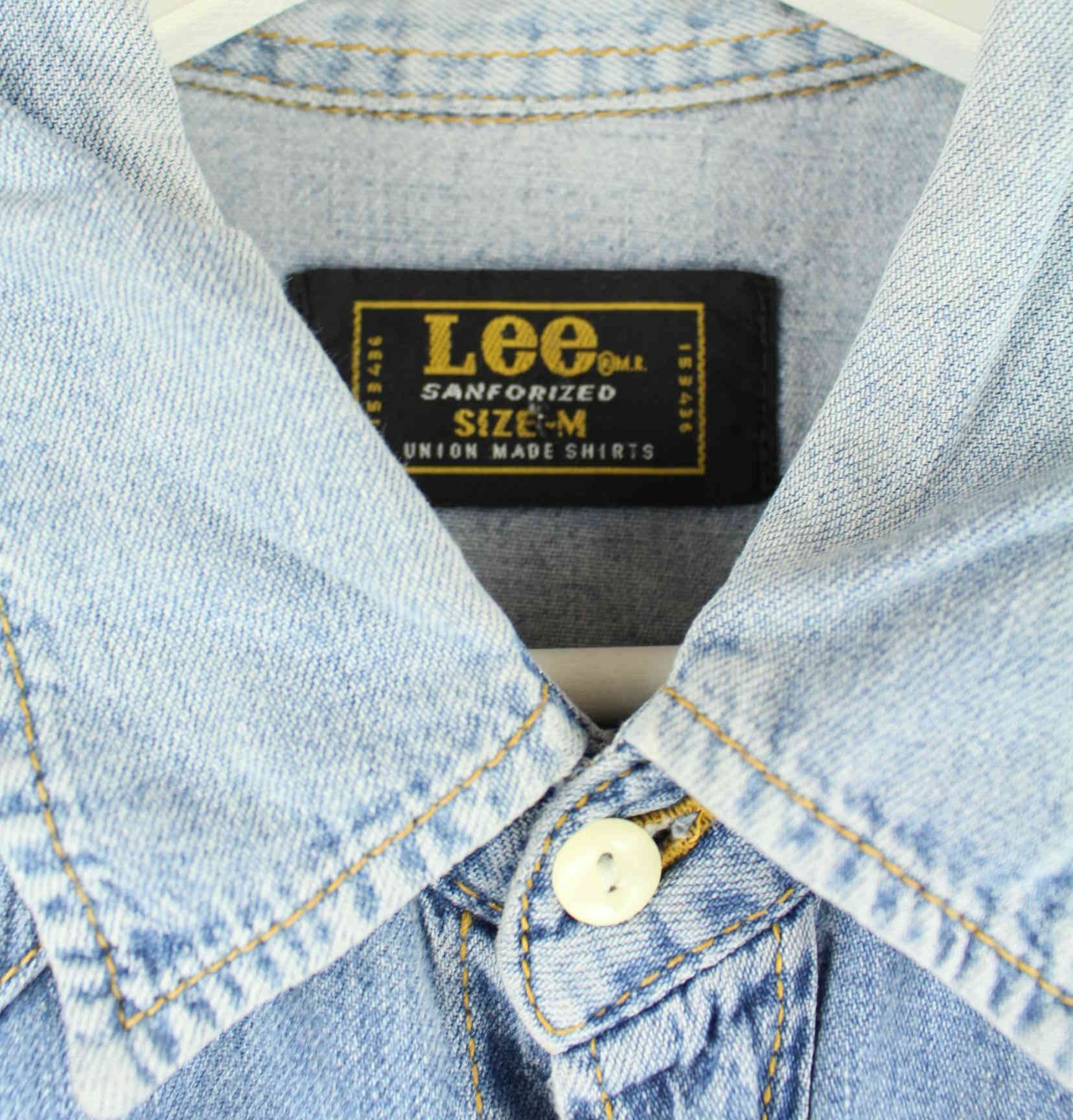 Lee 90s Vintage Jeans Hemd Blau M (detail image 2)