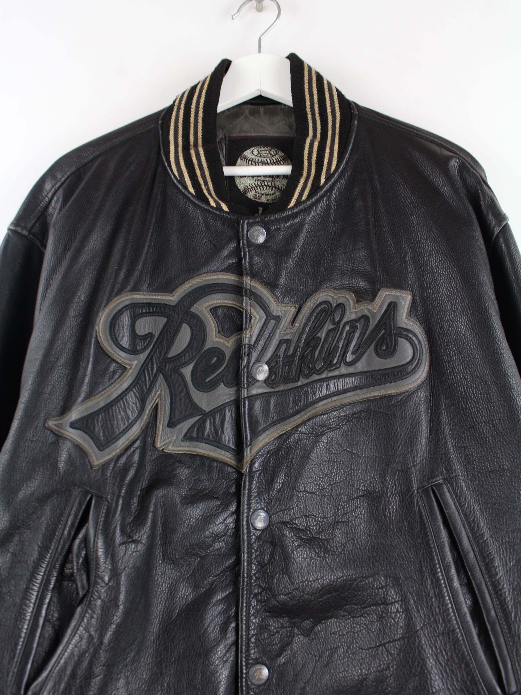 Redskins 90s Vintage Embroidered College Jacket Black XXL – Peeces