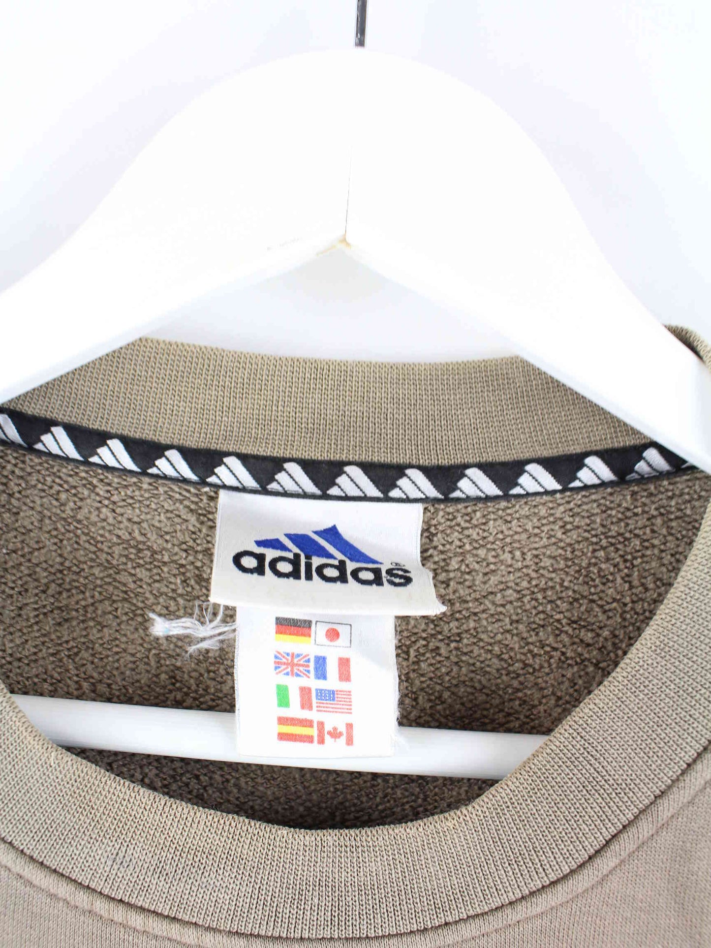 Adidas 90s Vintage Embroidered Sweater Braun L