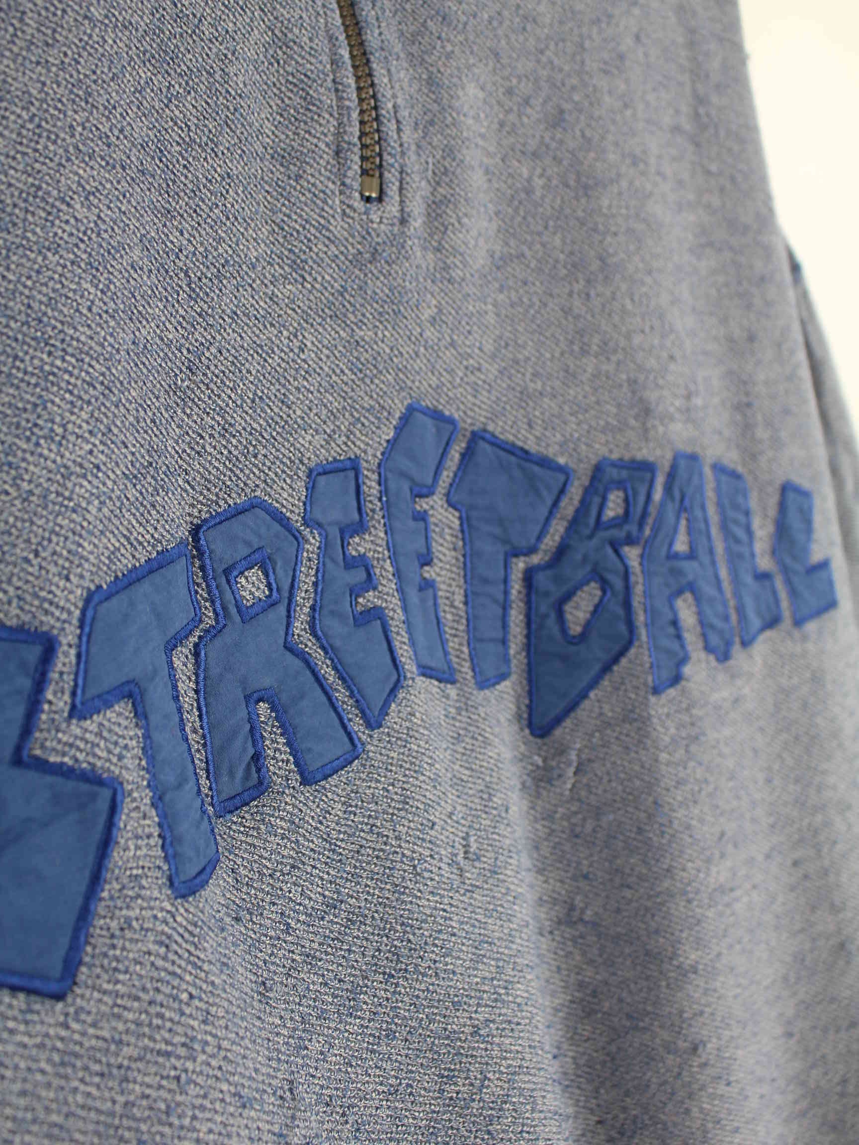 Adidas 90s Vintage Streetbrawl Oversized Half Zip Pullover Blau L (detail image 3)