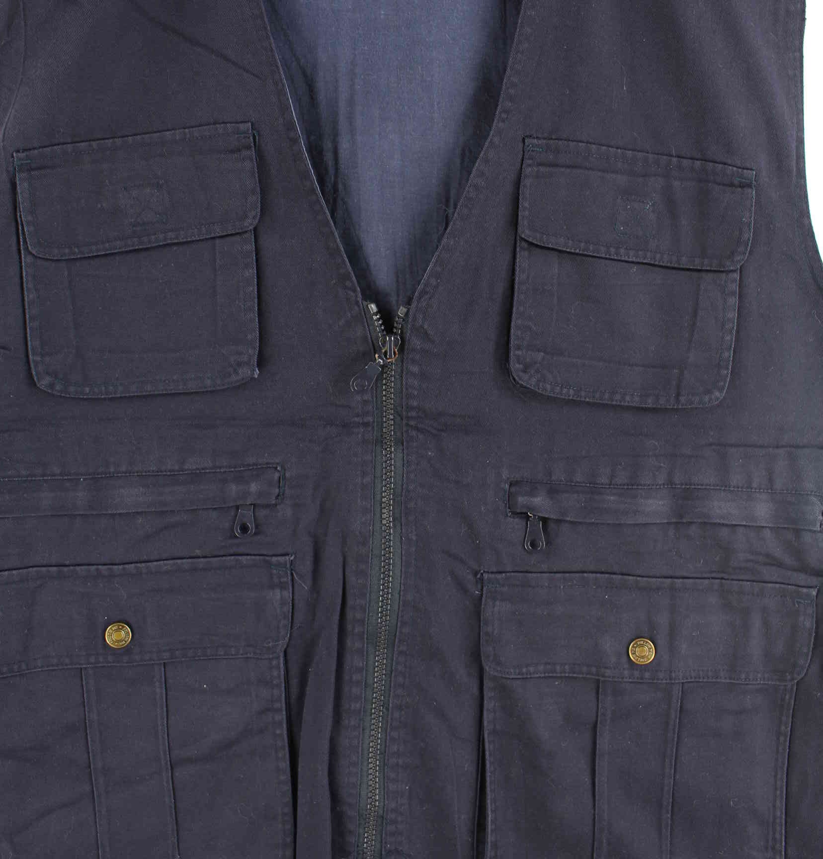 Vintage 90s Workwear Weste Blau XL (detail image 1)
