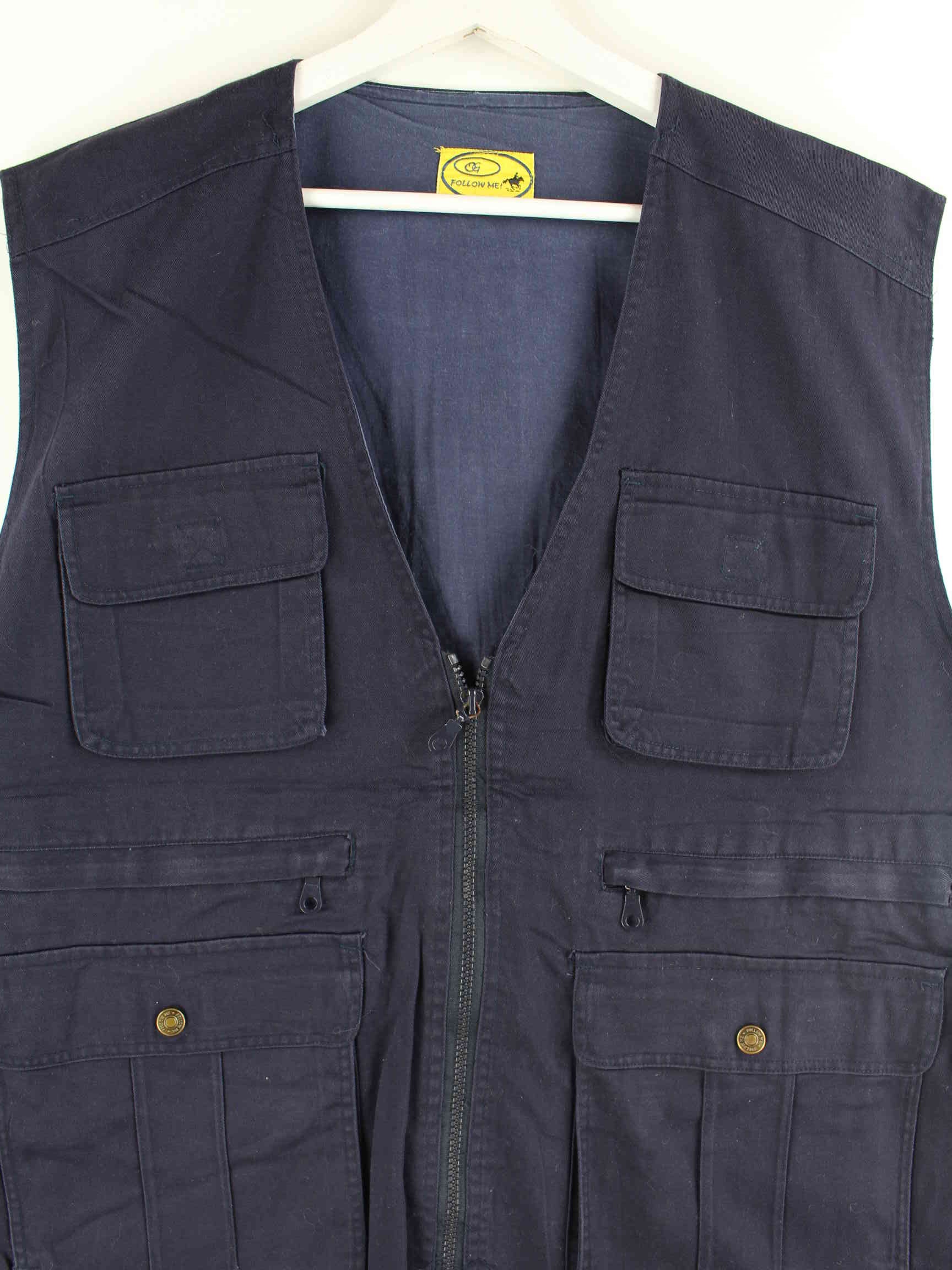 Vintage 90s Workwear Weste Blau XL (detail image 1)