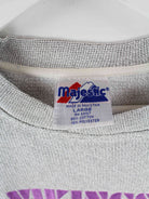 Majestic 90s Vintage Minnesota Vikings Embroidered Sweater Grau L (detail image 2)