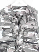 Vintage 90s Camouflage Workwear Weste Grau L (detail image 1)