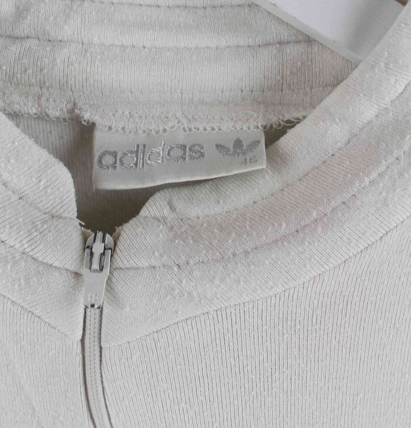 Adidas Damen 80s Vintage Half Zip Sweater Beige L (detail image 2)