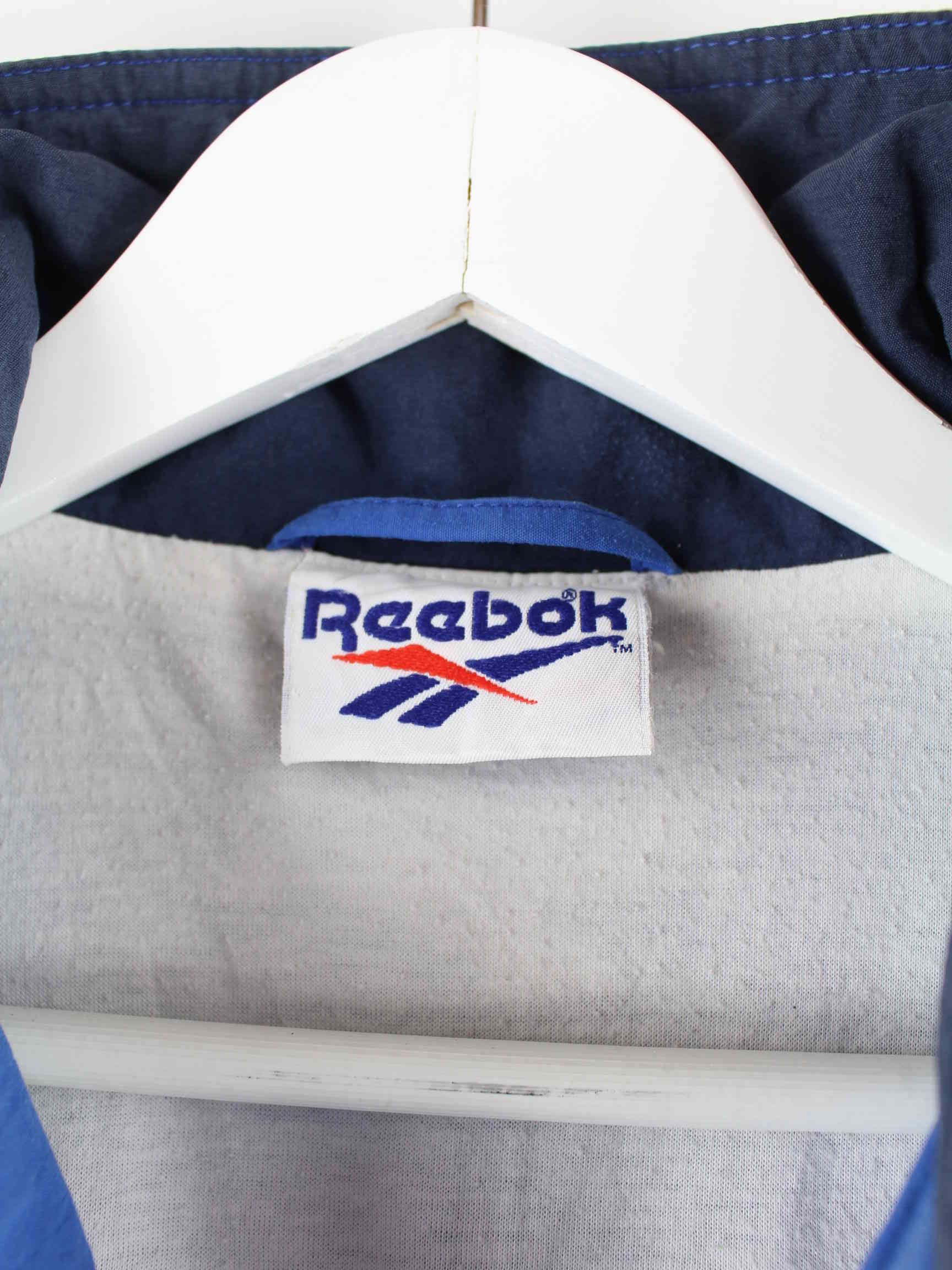 Reebok 90s Vintage Embroidered Trainingsjacke Blau M (detail image 2)