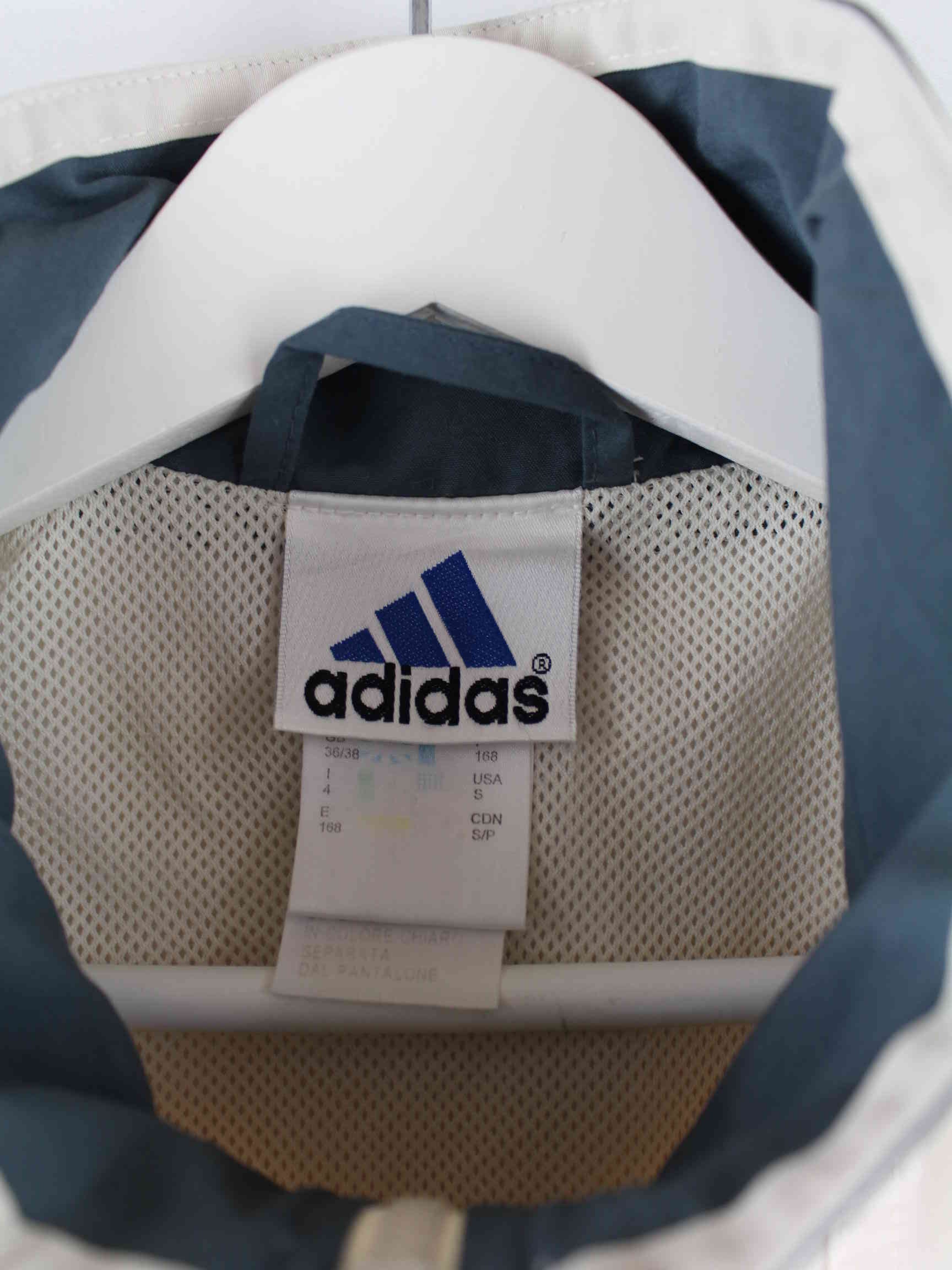 Adidas 90s Vintage Big Logo Embroidered Trainingsjacke Beige M (detail image 2)