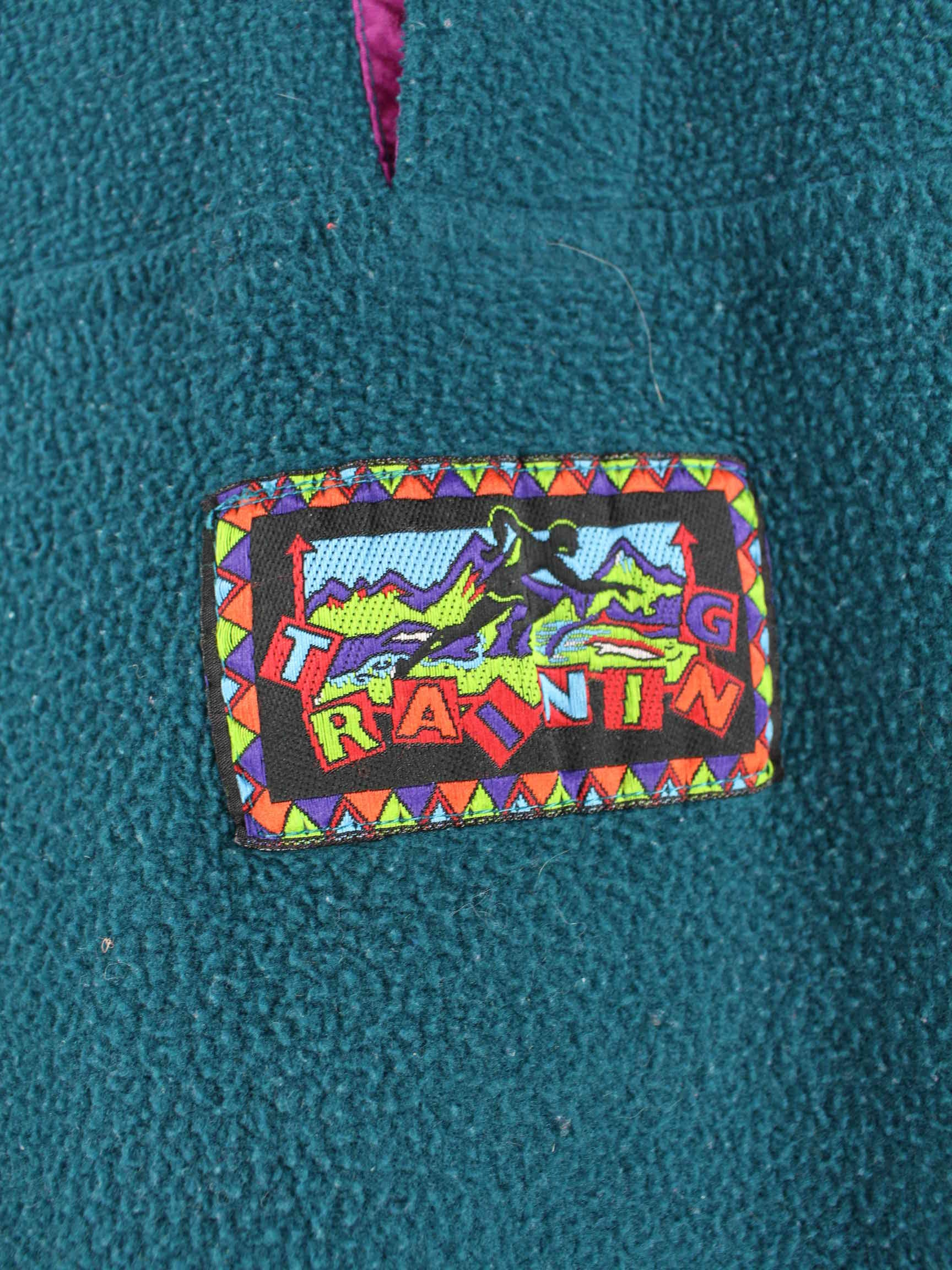 Vintage 90s Fleece Sweater Grün XL (detail image 2)
