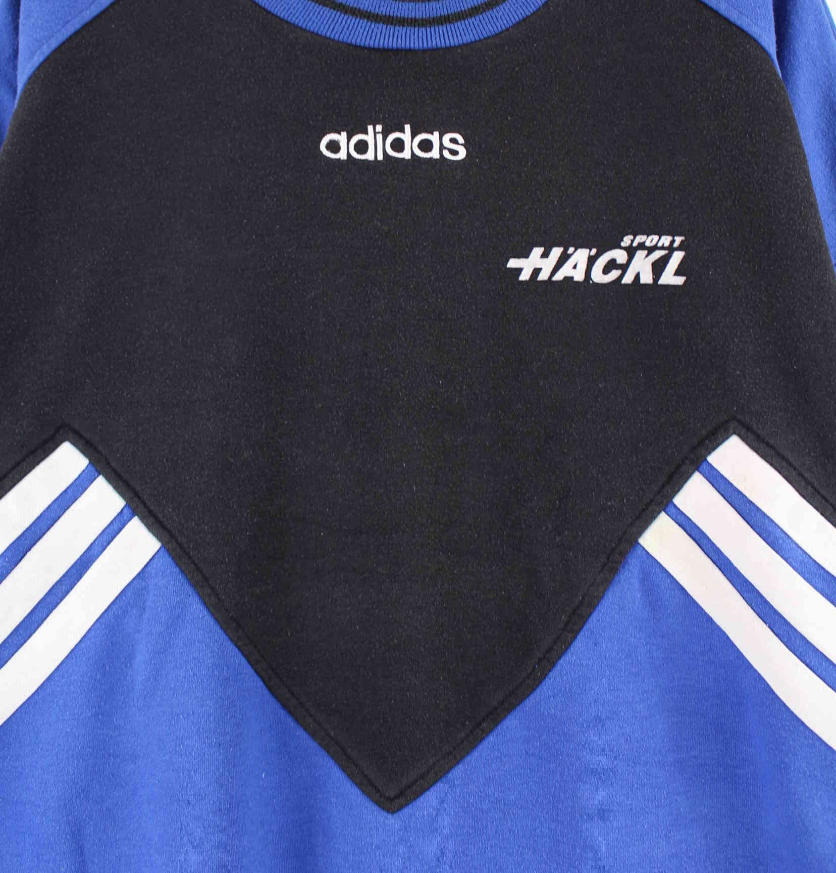 Adidas 80s Vintage Embroidered Football Sweater Blau 3XL (detail image 1)