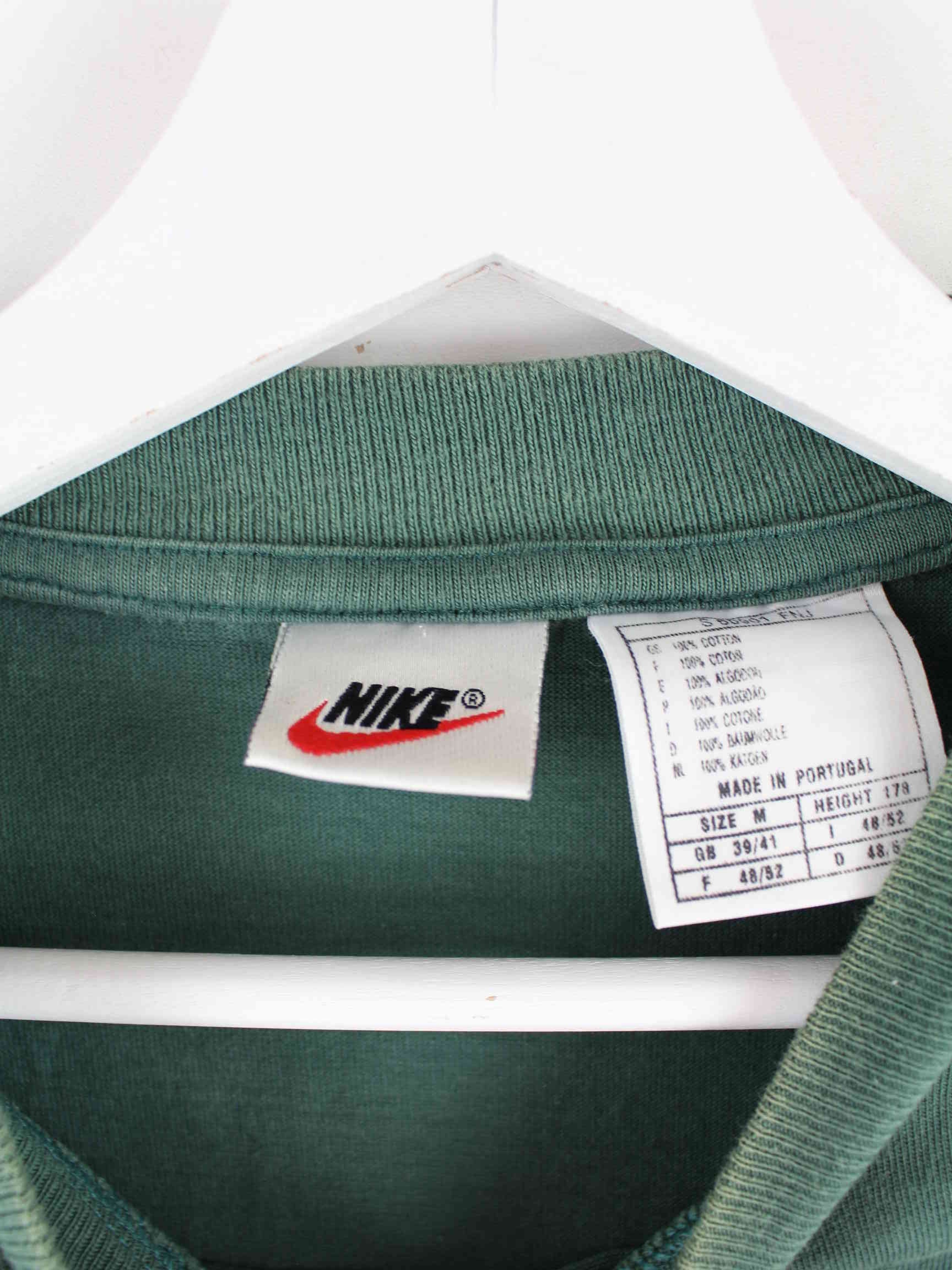Nike 90s Vintage Embroidered Swoosh T-Shirt Grün M (detail image 3)