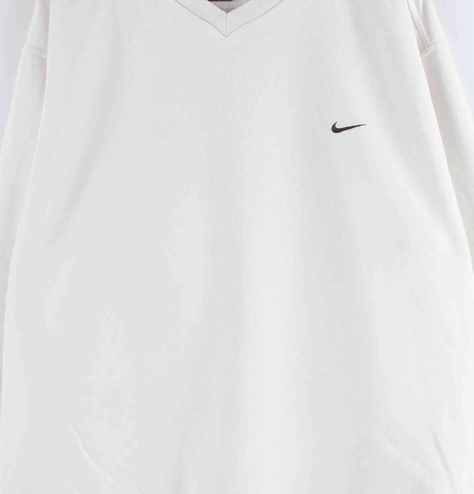 Nike y2k V-Neck Basic Sweater Weiß L (detail image 1)