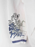 Vintage y2k Grafitti Embroidered Hoodie Weiß S (detail image 2)