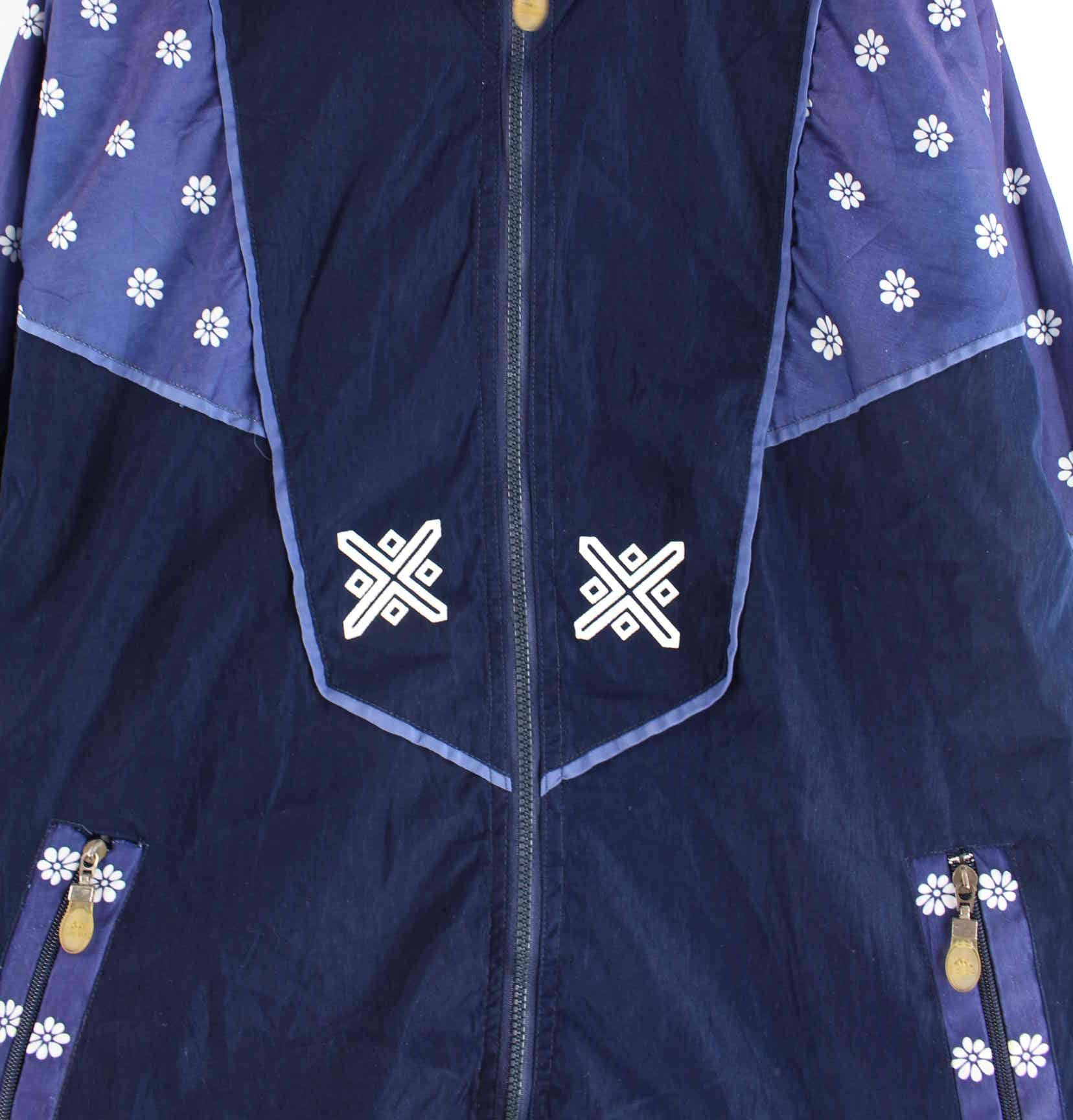 Vintage 90s Pattern Trainingsjacke Blau XL (detail image 1)
