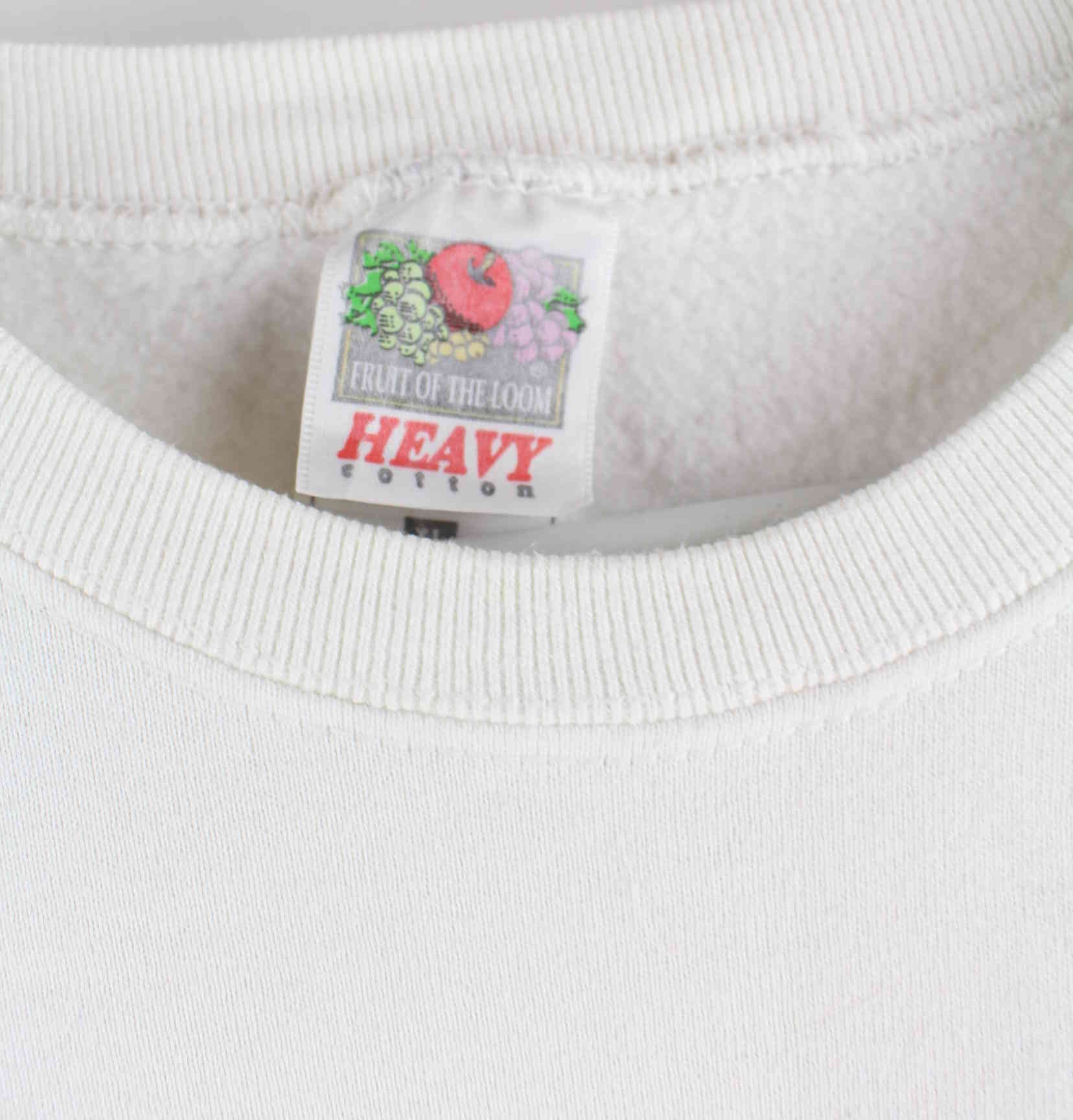 Fruit of the Loom 90s New York Print Heavy Cotton Sweater Weiß L (detail image 2)
