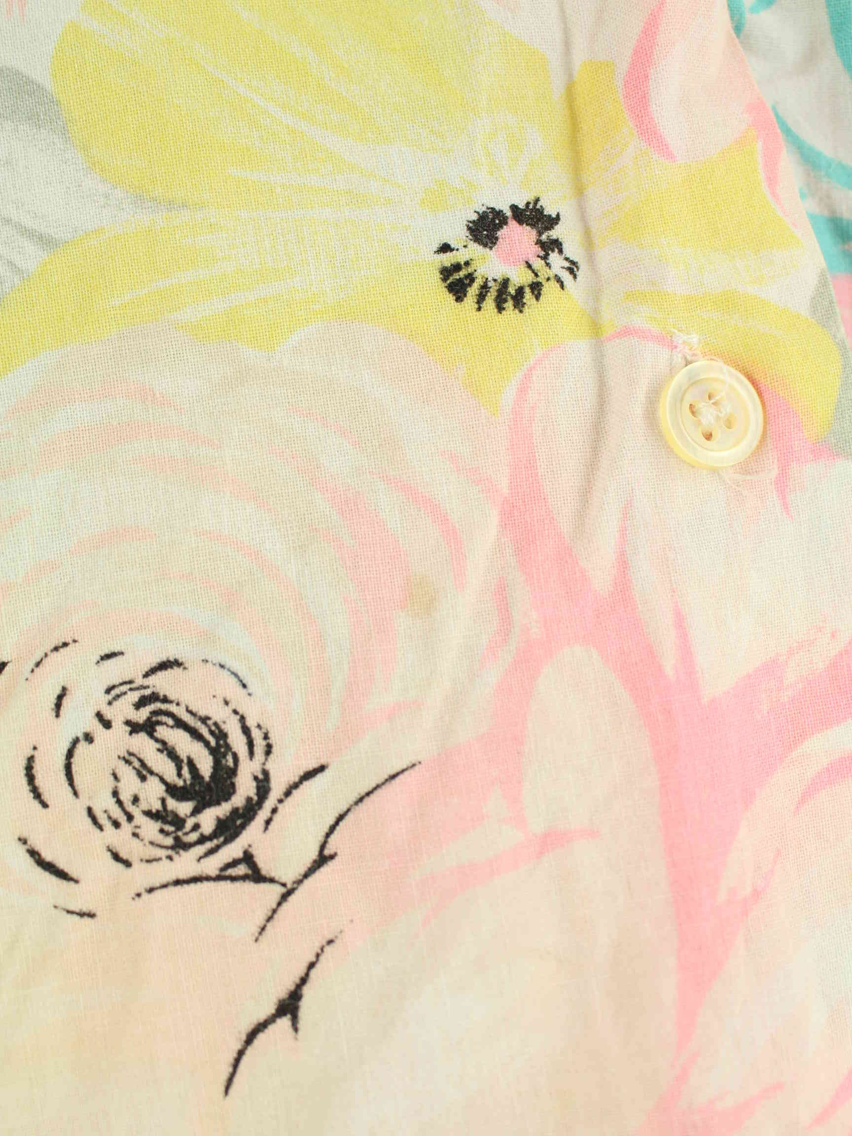Vintage Damen 90s Flower Pattern Hemd Mehrfarbig M (detail image 2)