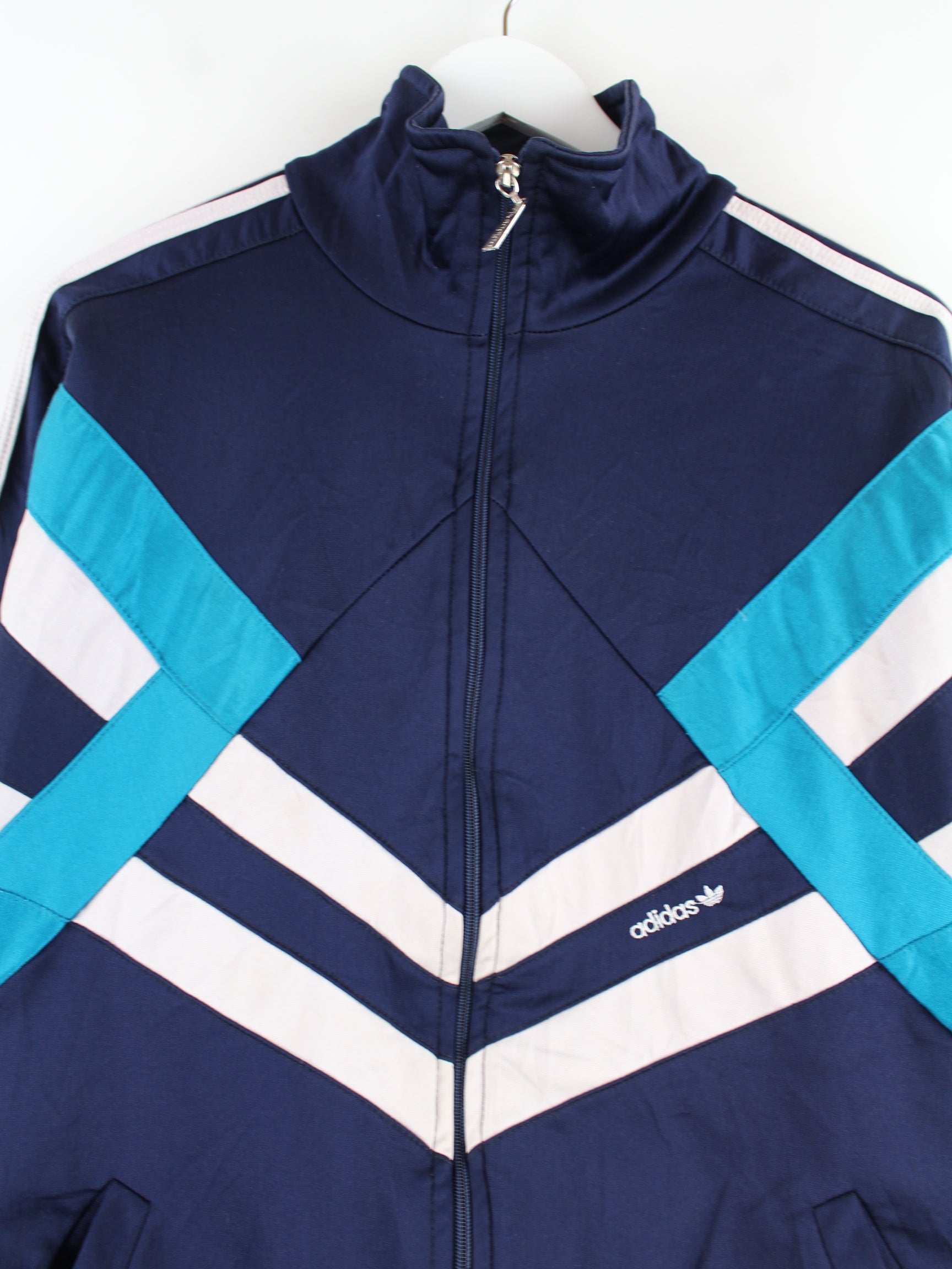80's　adidas TRACK JACKET Adidas 80s Vintage Track Jacket Blue M – Peeces