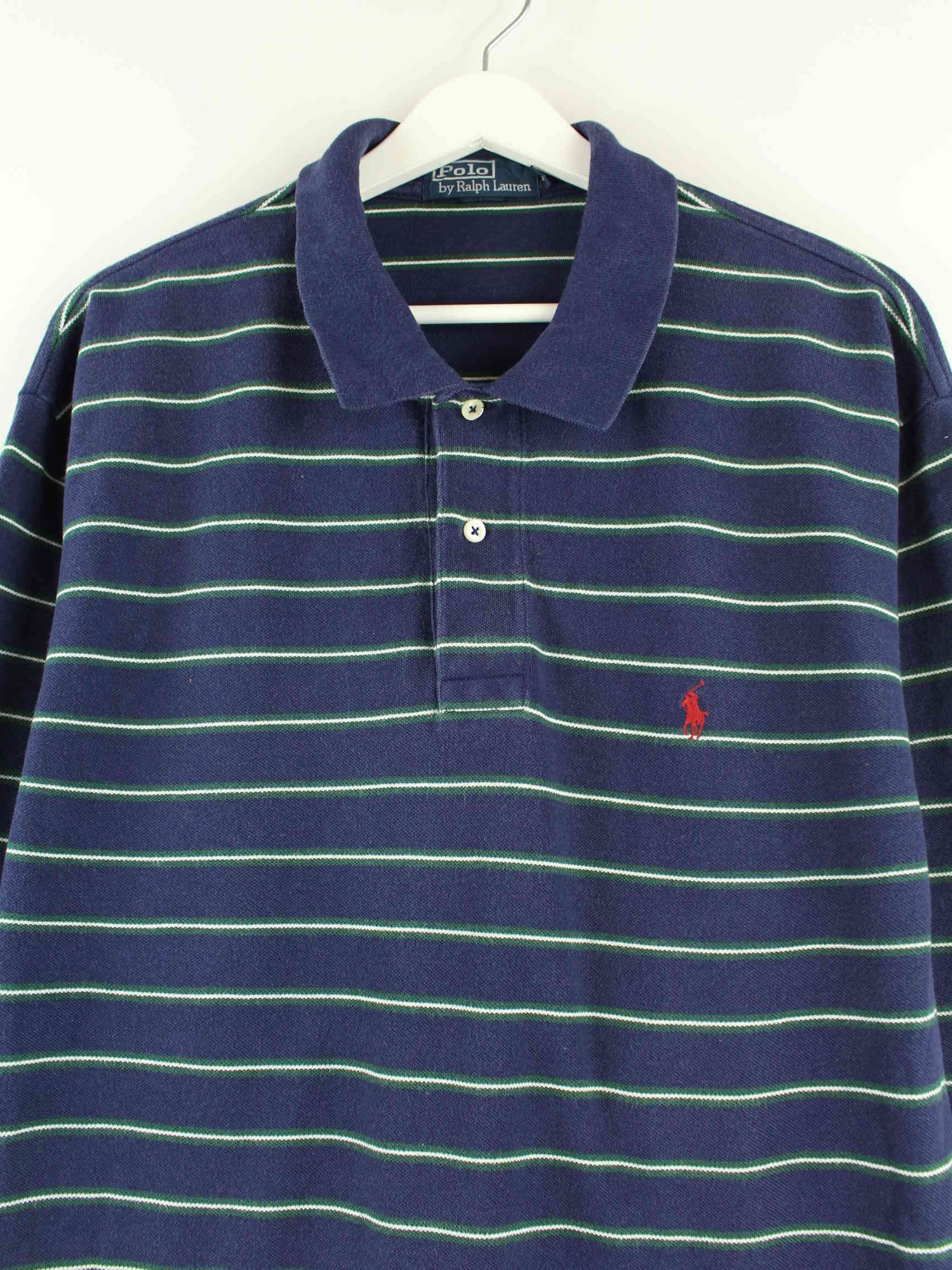 Ralph Lauren 90s Vintage Polo Sweatshirt Blau XL (detail image 1)