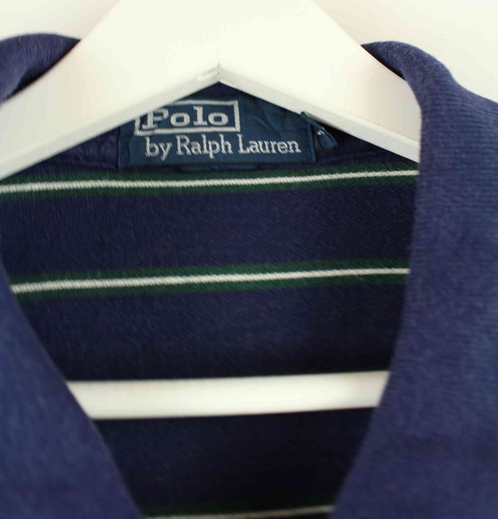 Ralph Lauren 90s Vintage Polo Sweatshirt Blau XL (detail image 2)
