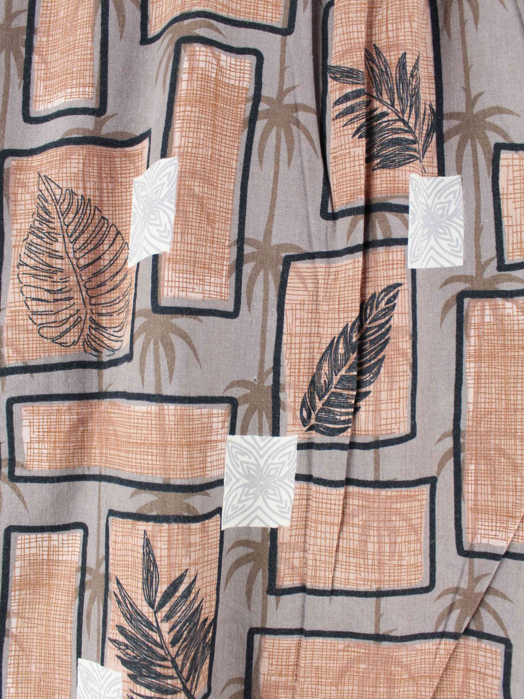 Vintage Leaf Pattern Hawaii Hemd Mehrfarbig L (detail image 2)