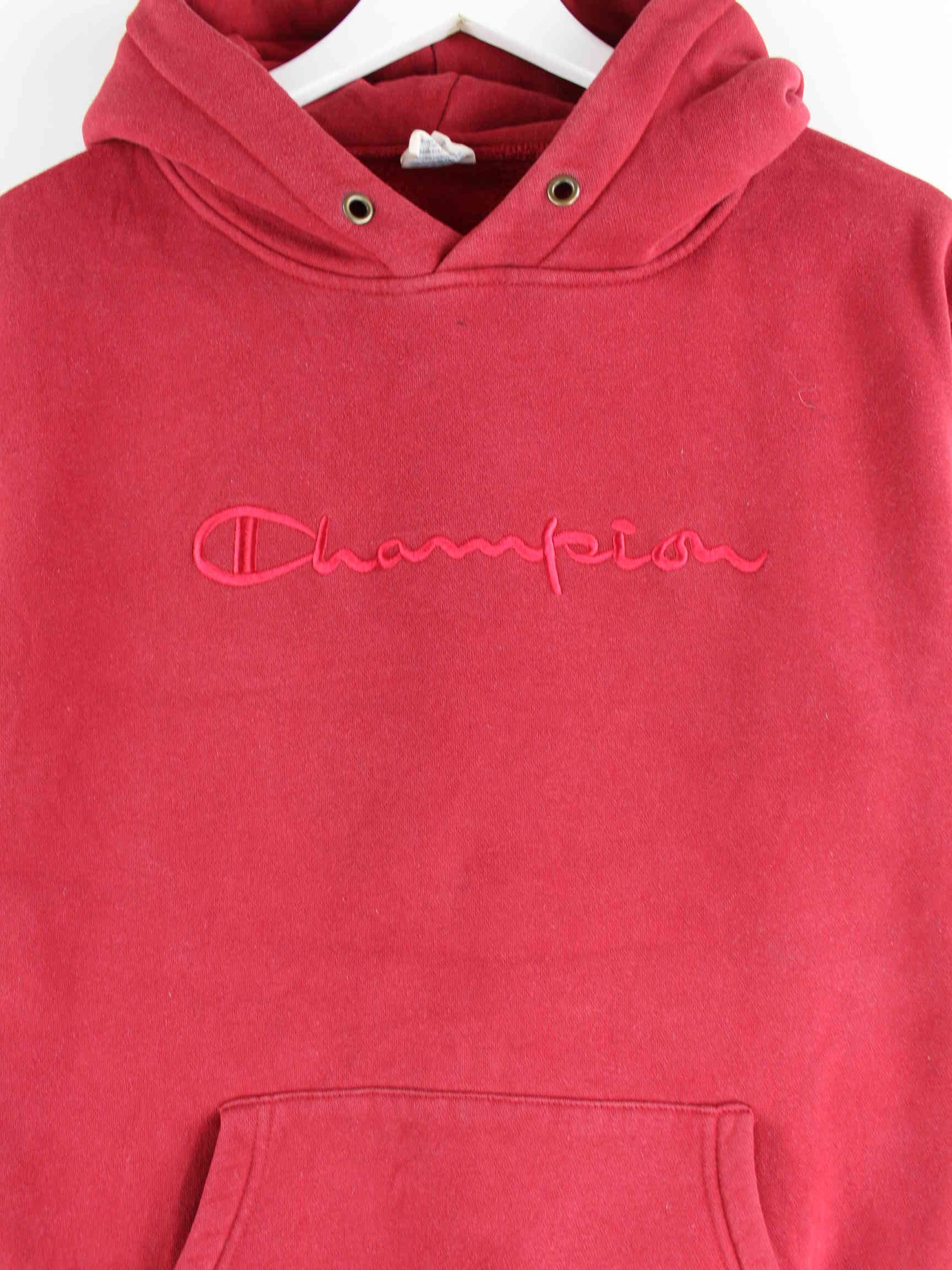 Champion y2k Embroidered Hoodie Rot S (detail image 1)