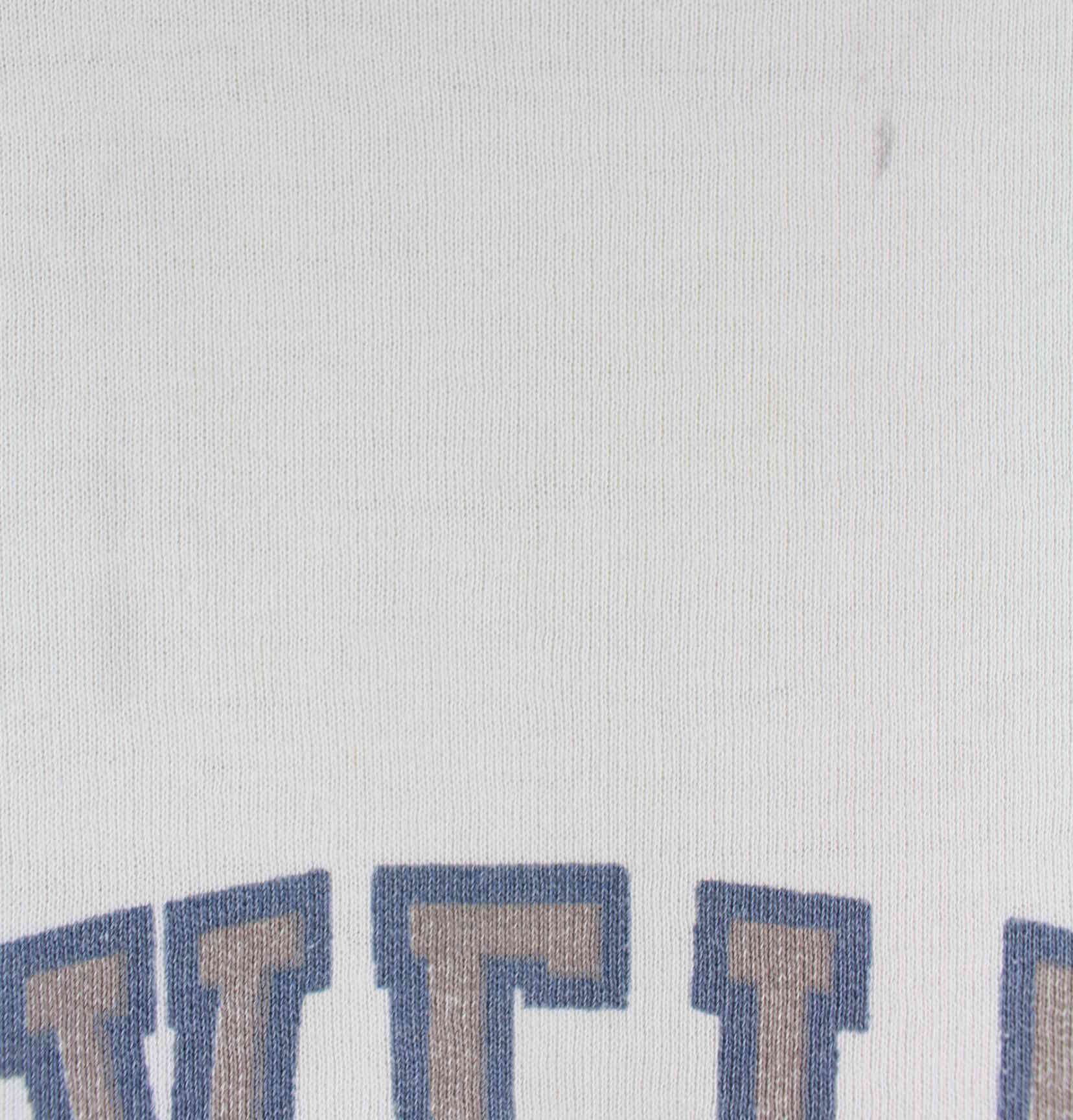 Vintage 90s Cleveland Print Sweater Weiß L (detail image 2)