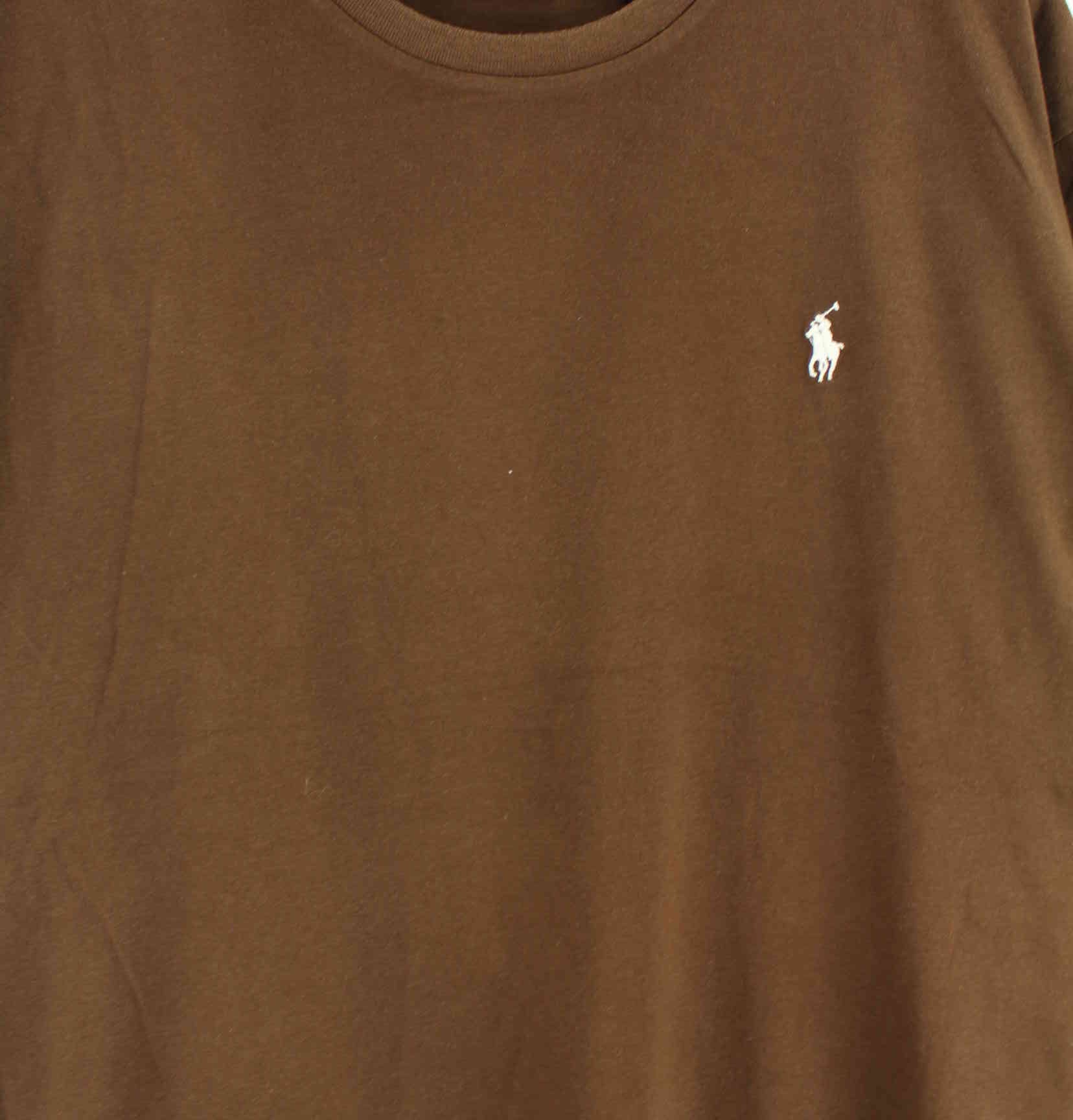 Ralph Lauren y2k Basic T-Shirt Braun XL (detail image 1)