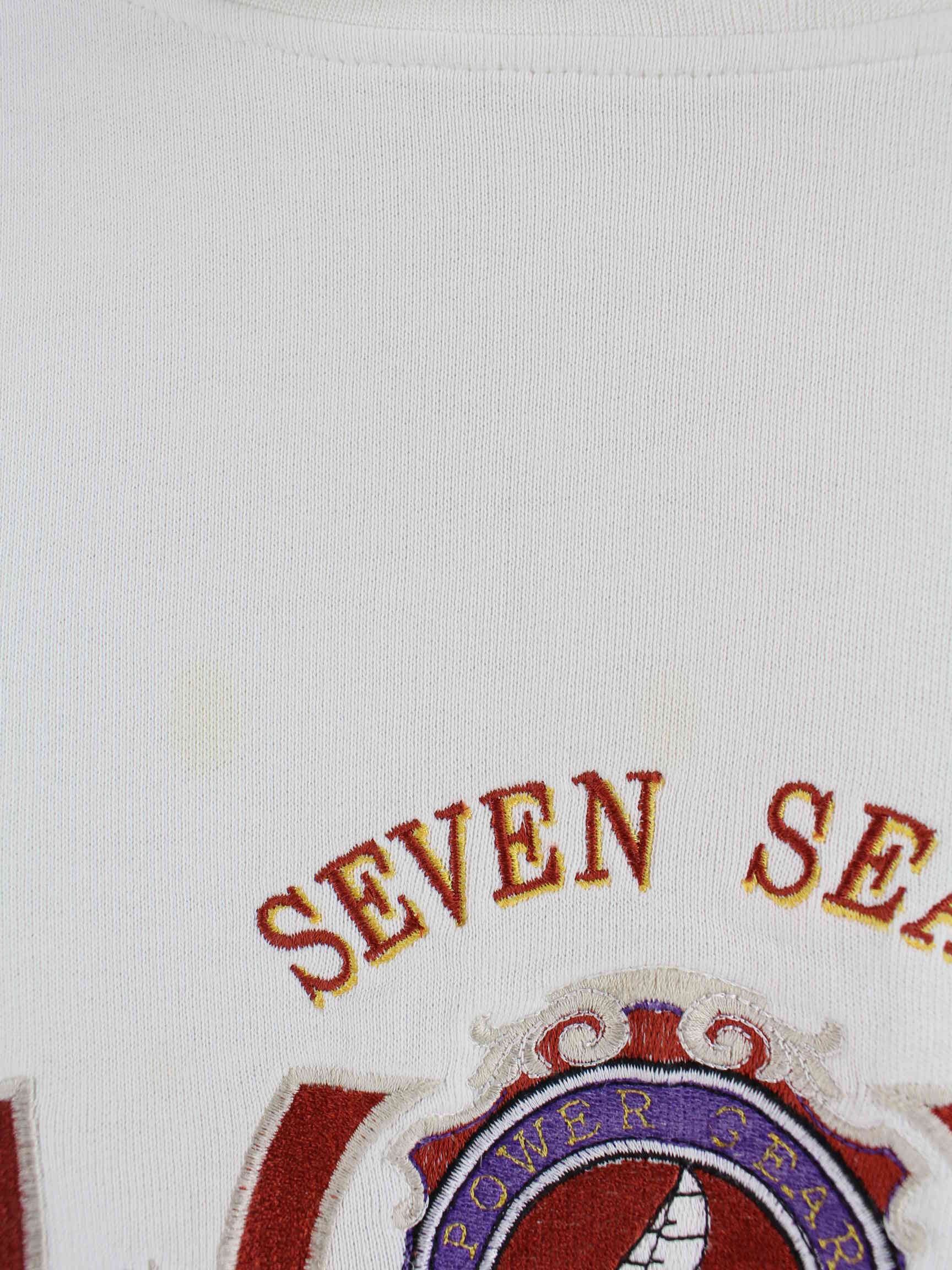 Vintage 90s Seven Seas Regatta Sweater Weiß L (detail image 4)