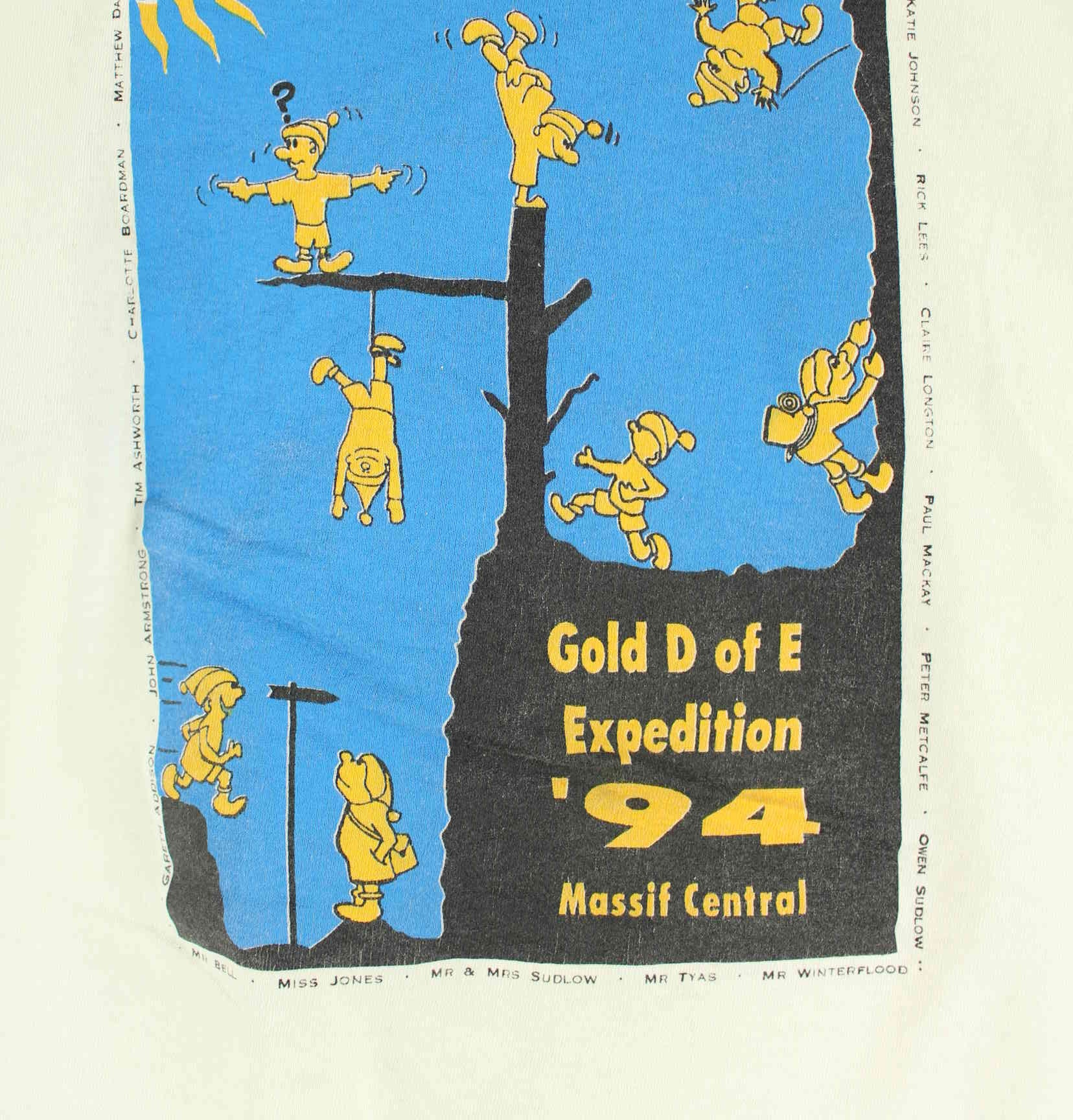 Vintage 1994 Expedition Print Single Stitched T-Shirt Beige L (detail image 6)