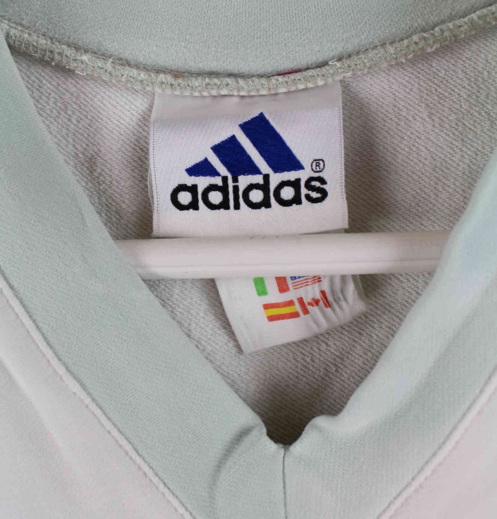 Adidas Damen 90s Vintage V-Neck Sweater Weiß M (detail image 4)