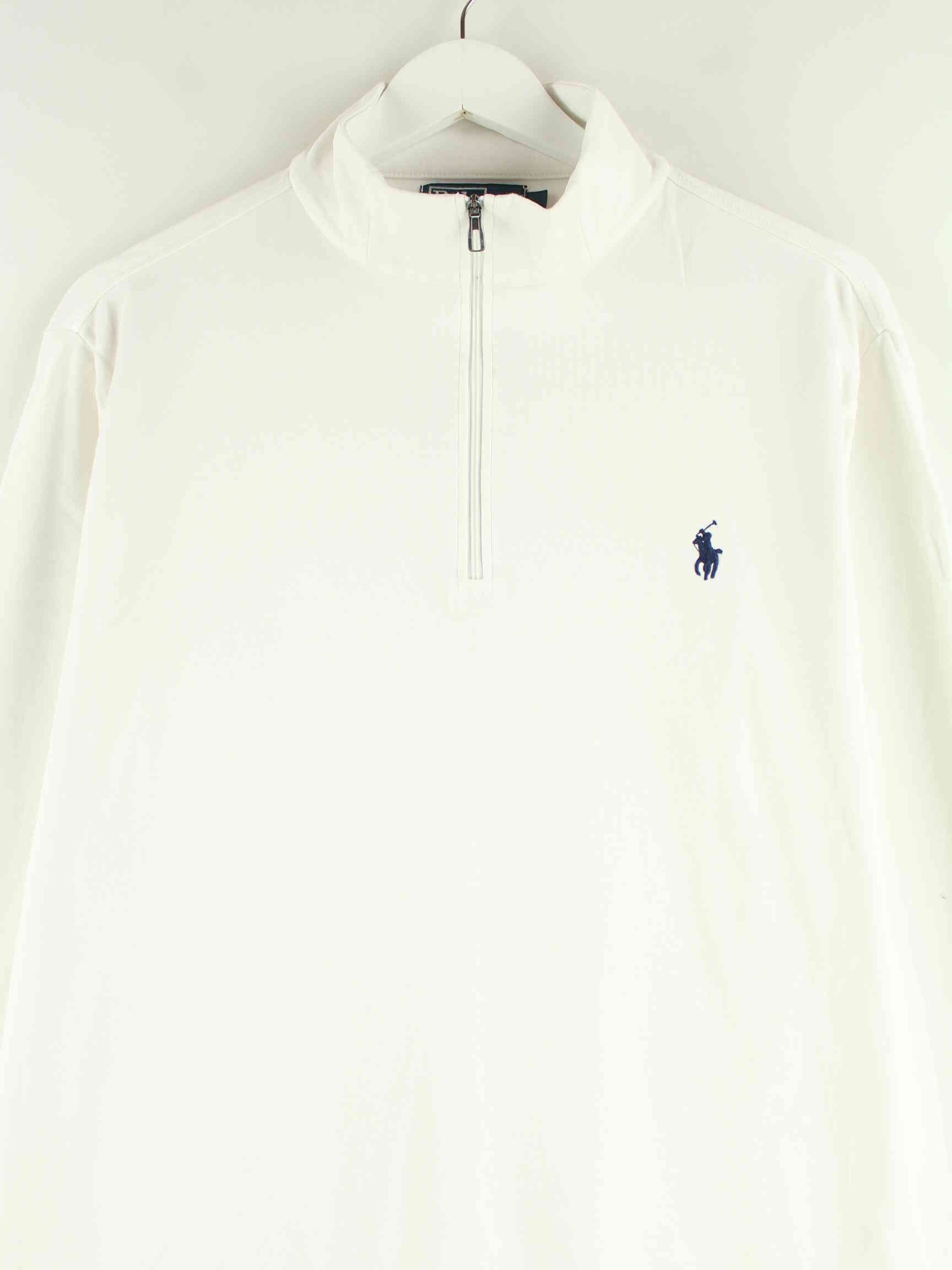 Ralph Lauren y2k Half Zip Sweater Weiß L (detail image 1)