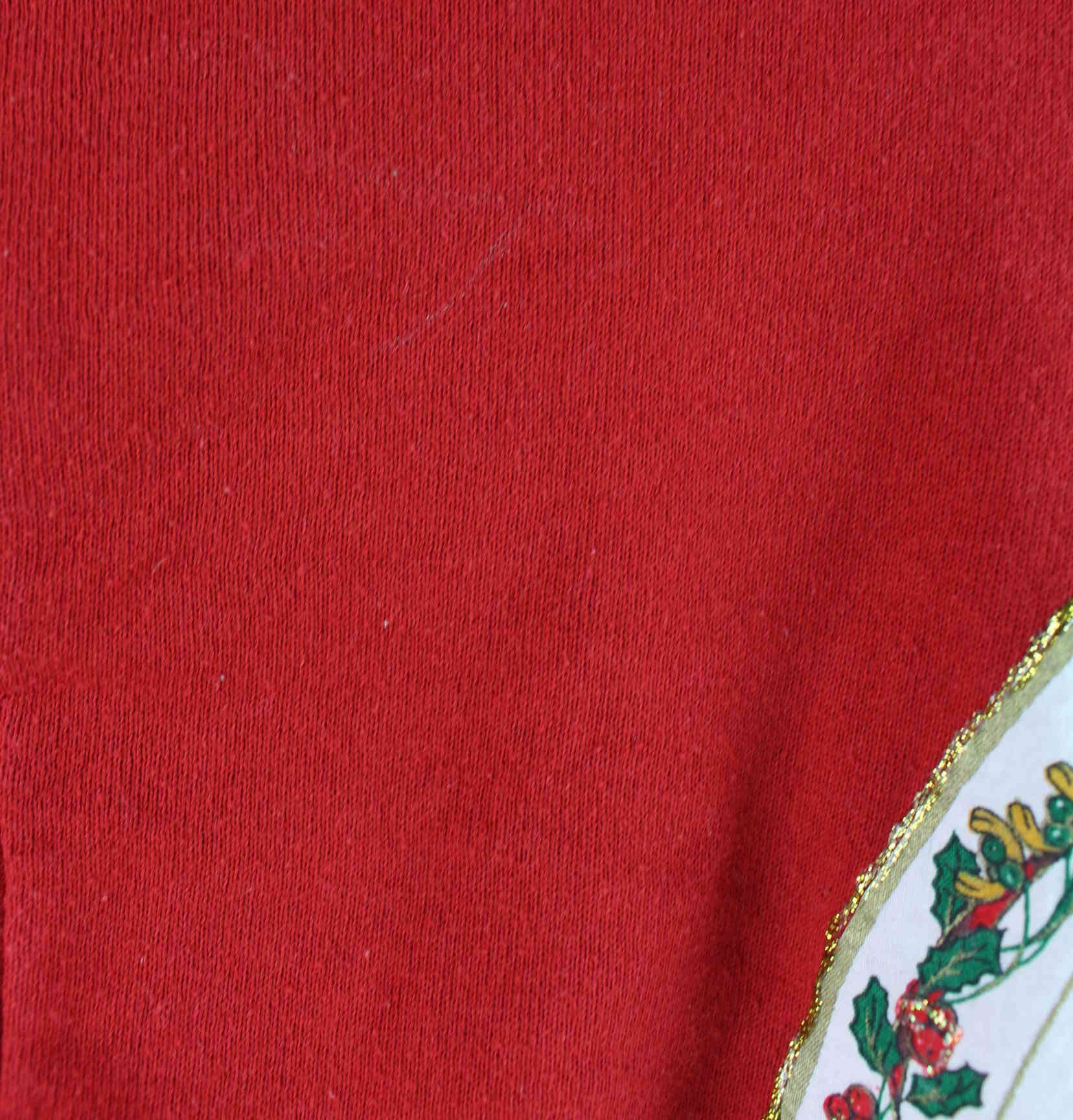 Jerzees 90s Vintage Santa Embroidered Sweater Rot L (detail image 3)