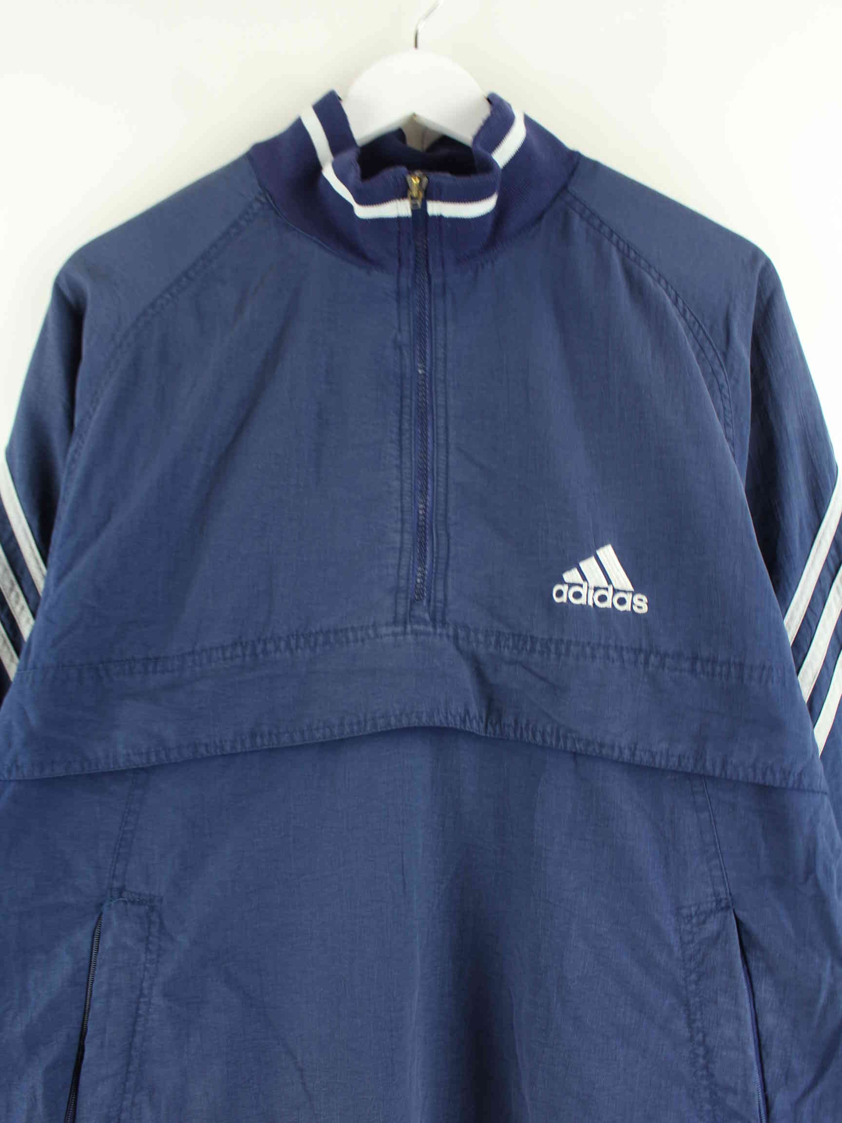 Adidas 90s Vintage 3-Stripes Jacke Blau M (detail image 1)