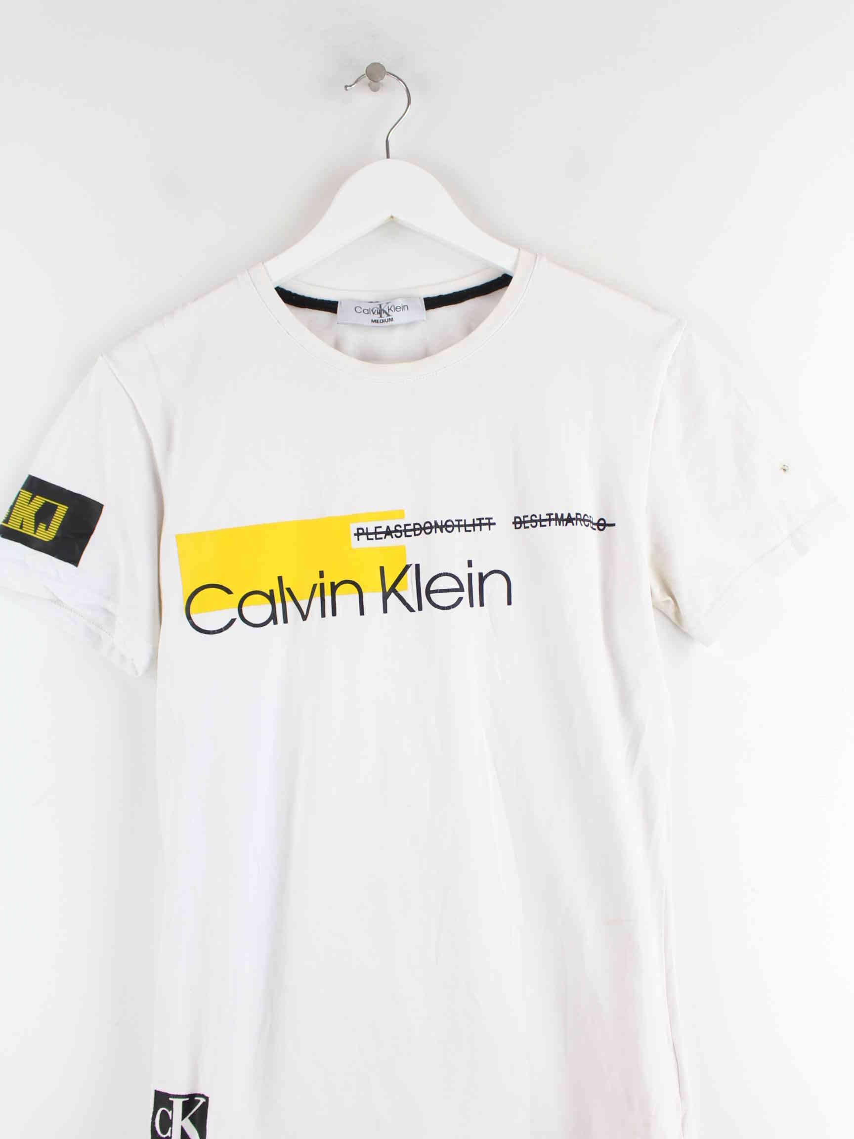 Calvin Klein Print T-Shirt Weiß M (detail image 1)
