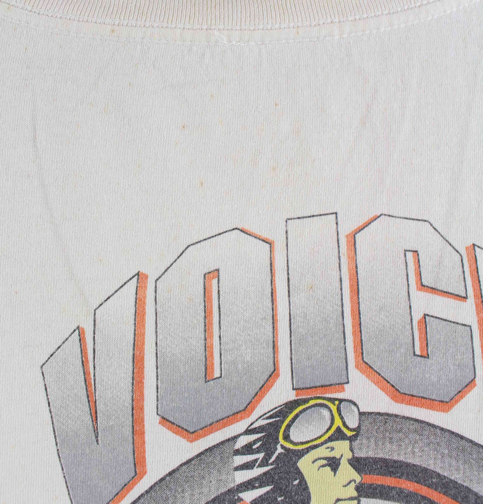 Vintage 90s Voice Pilot Print T-Shirt Weiß XXL (detail image 9)