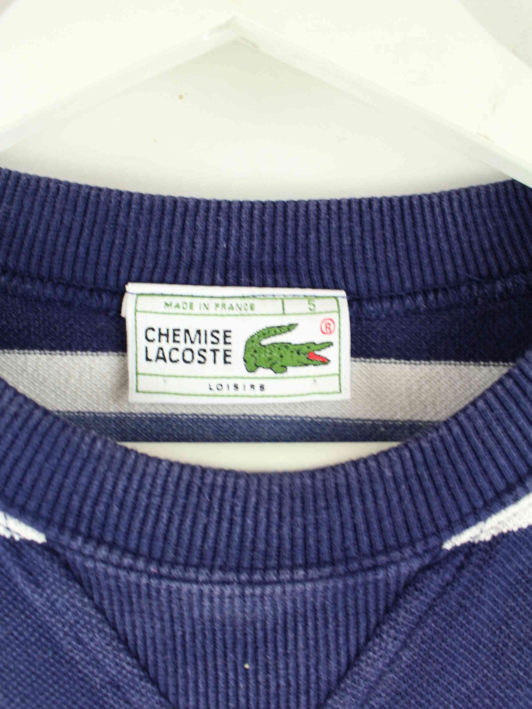 Lacoste 90s Vintage Sail Embroidered Sweater Blau S (detail image 2)
