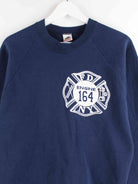 Fruit of the Loom 90s Vintage Print Sweater Blau M (detail image 1)