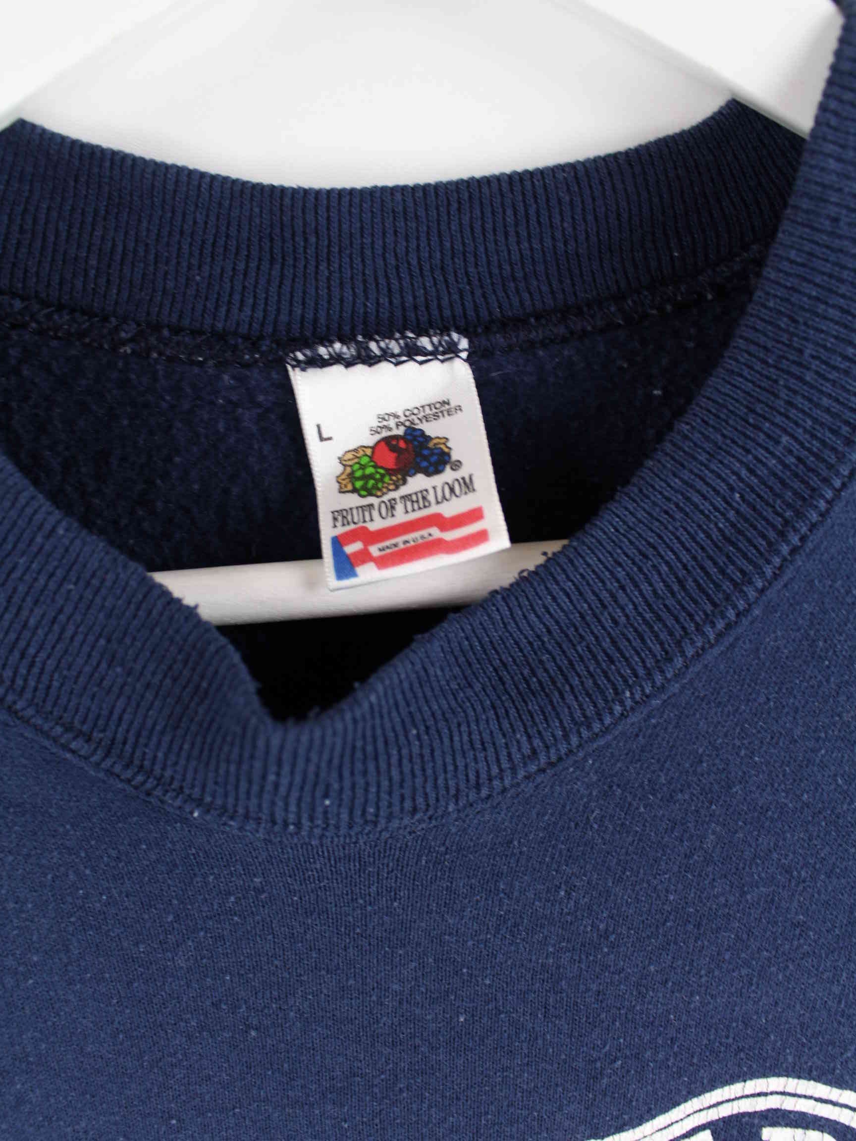 Fruit of the Loom 90s Vintage Print Sweater Blau M (detail image 2)